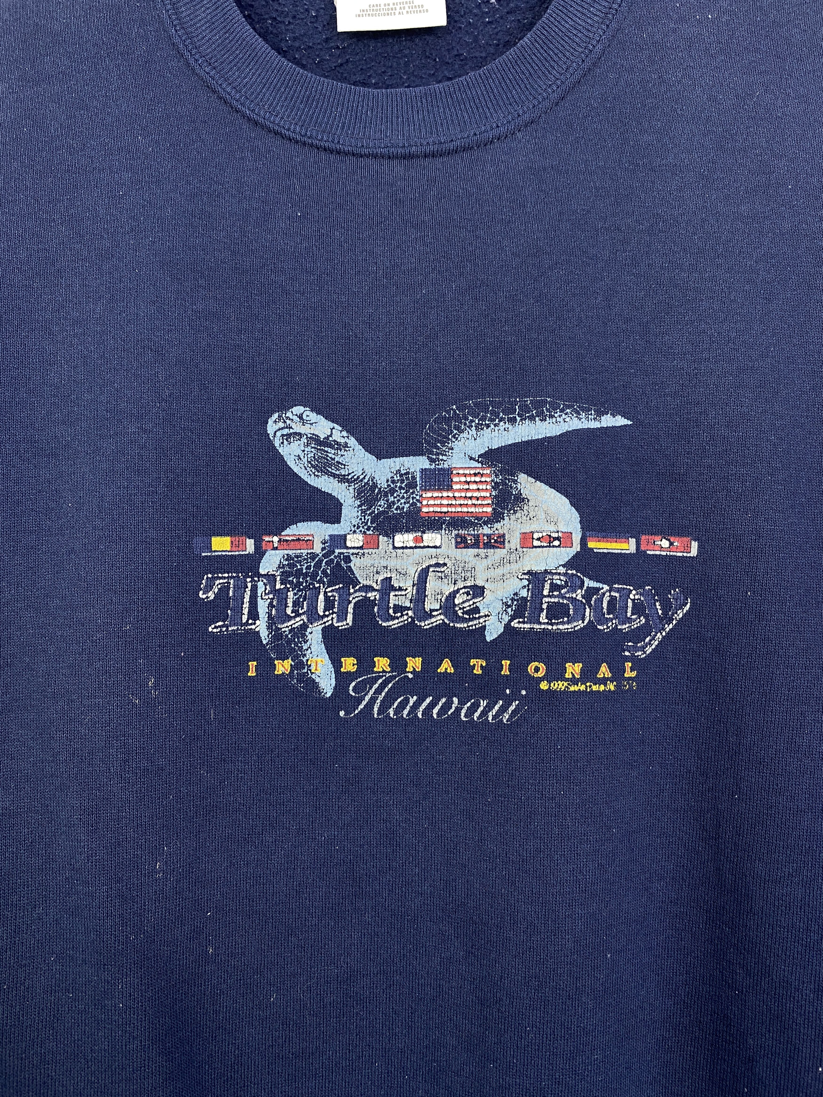 Vintage Vintage 90s Turtle Bay Hawaii Printed Sweatshirt SH0075 Size US S / EU 44-46 / 1 - 6 Thumbnail