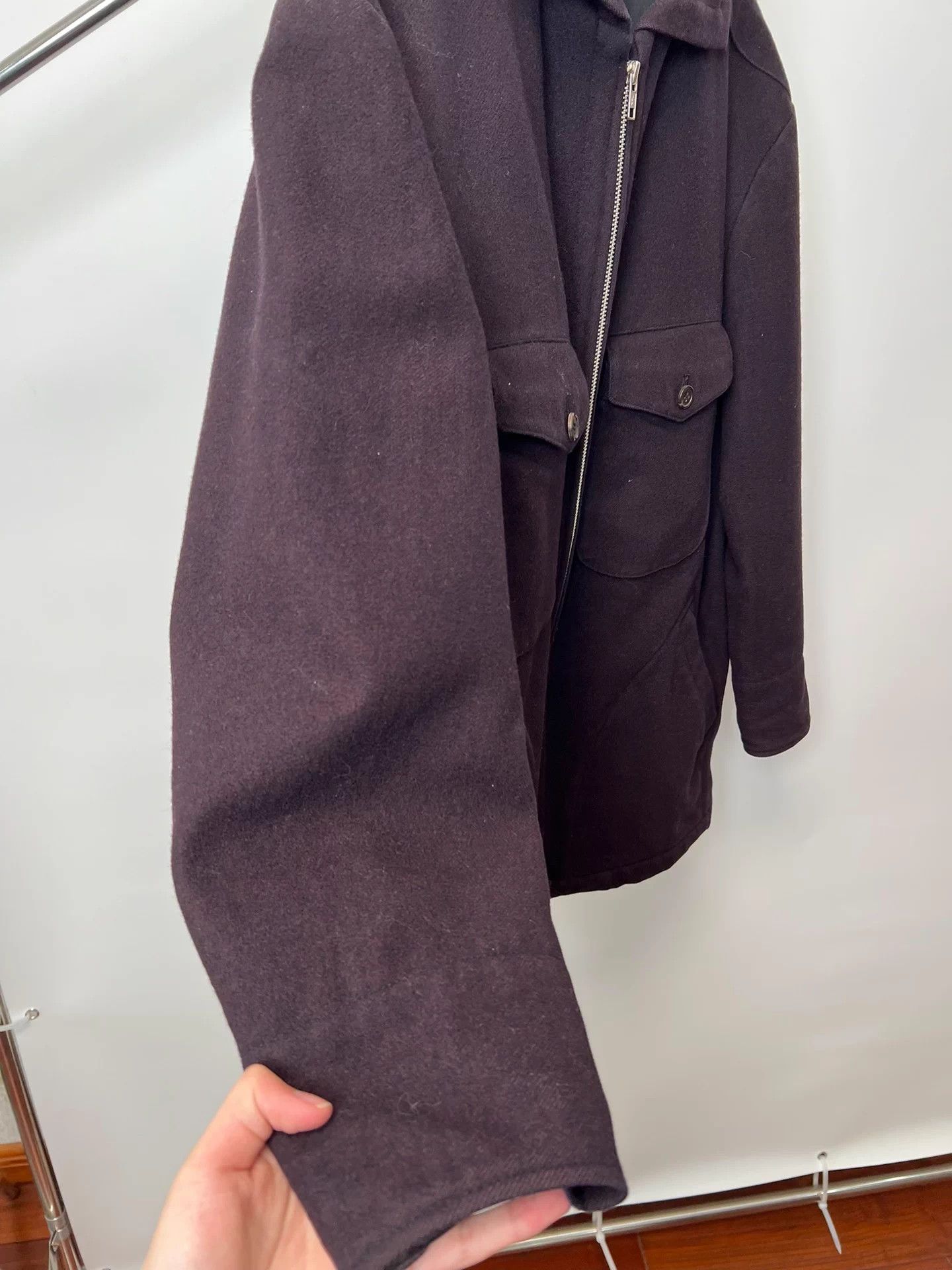 Yohji Yamamoto Yohji Yamamoto YS for Man purple wool blend men's coat Size US L / EU 52-54 / 3 - 4 Thumbnail