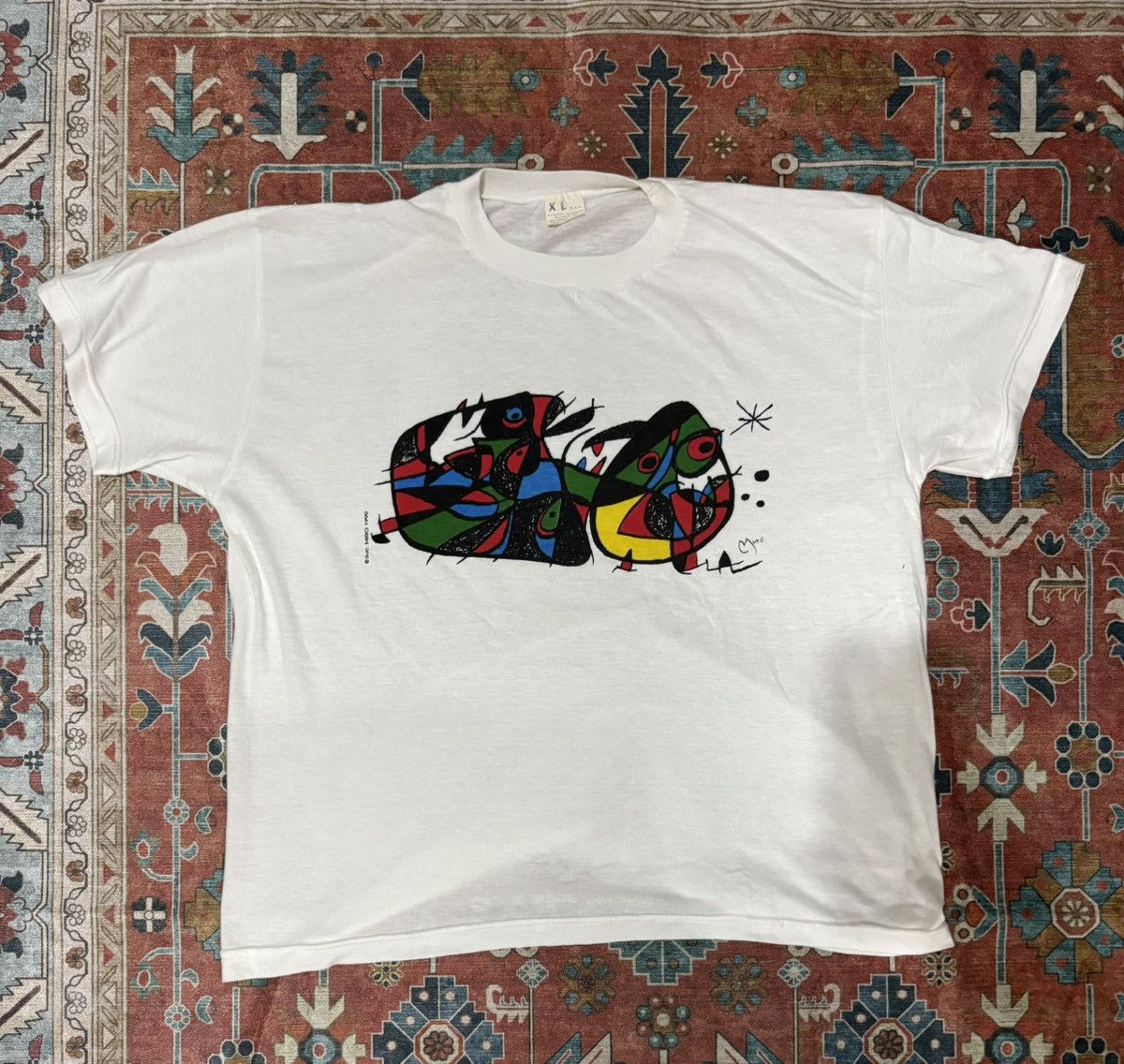 Vintage 90s Joan Miro Vintage Art Tee Size US XL / EU 56 / 4 - 1 Thumbnail
