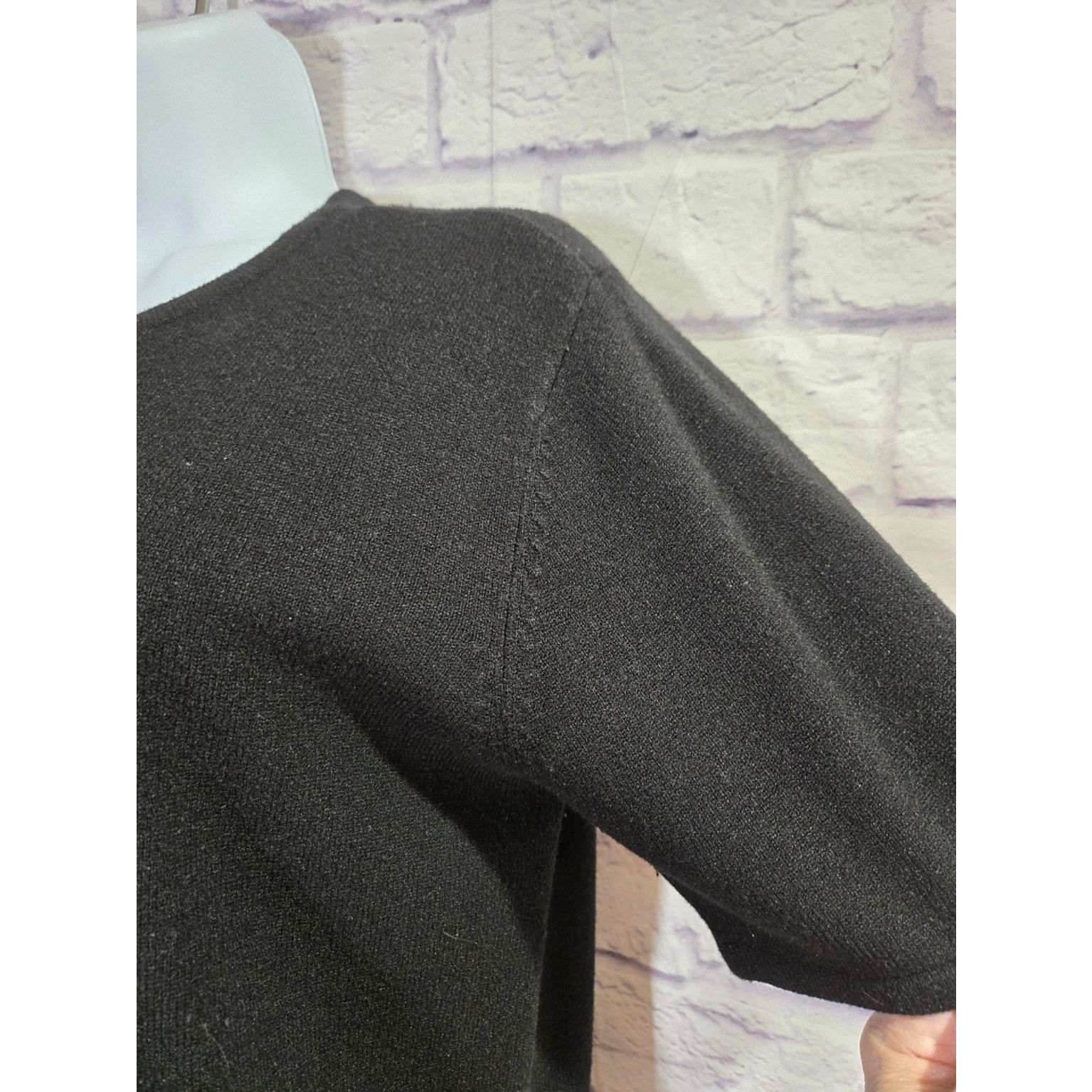 Other Napa Studio Black Short Sleeve Sweater Top Large Lightweight Size L / US 10 / IT 46 - 2 Thumbnail