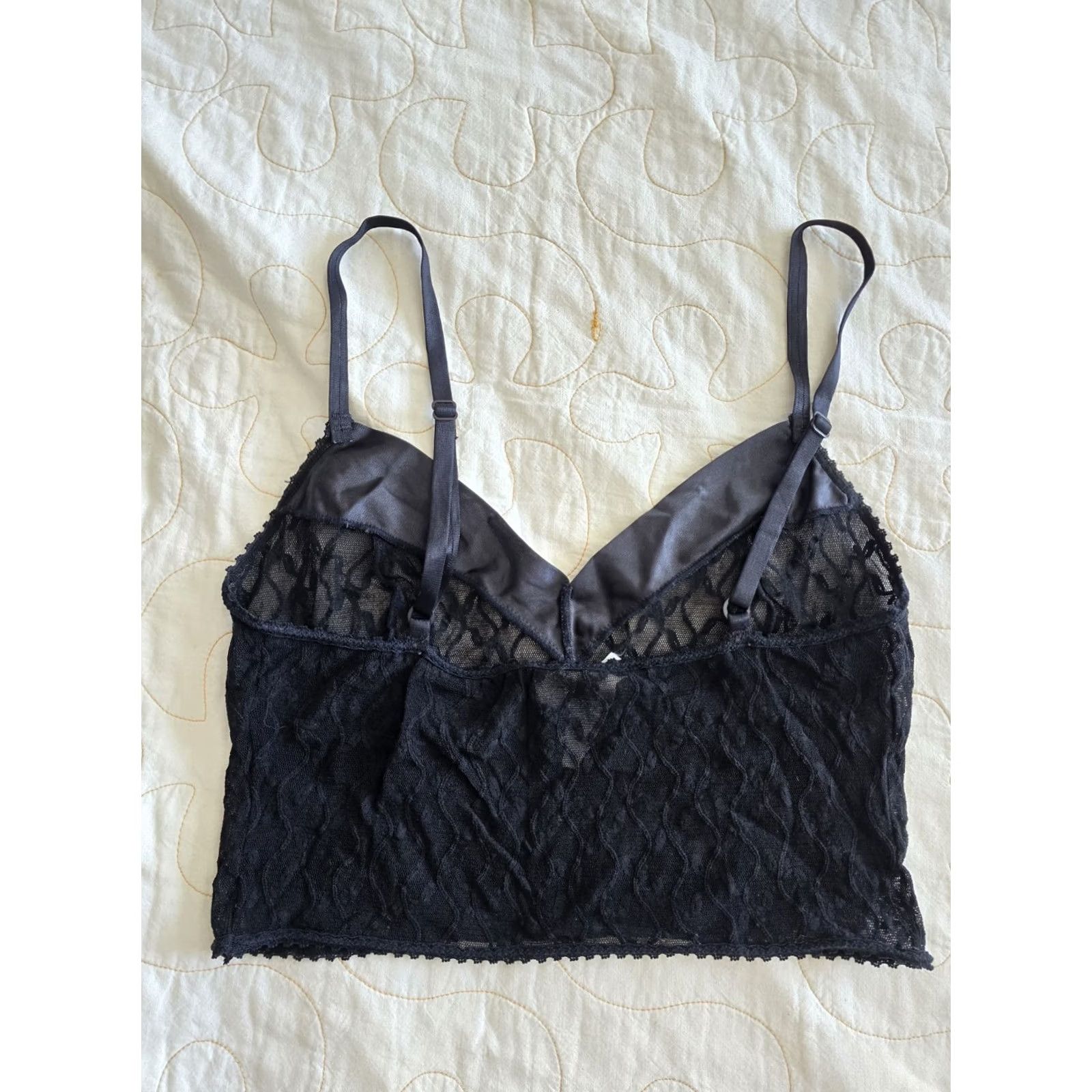 Undercover VINTAGE UndercoverWear Black Lace Bralet Shirt Womens Small Medium 1970s 1980s Art Deco Size ONE SIZE - 8 Thumbnail