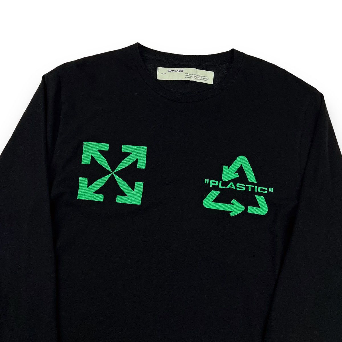 image of Off White Off-White Universal Key Long Sleeve T Shirt in Black, Men's (Size Large)