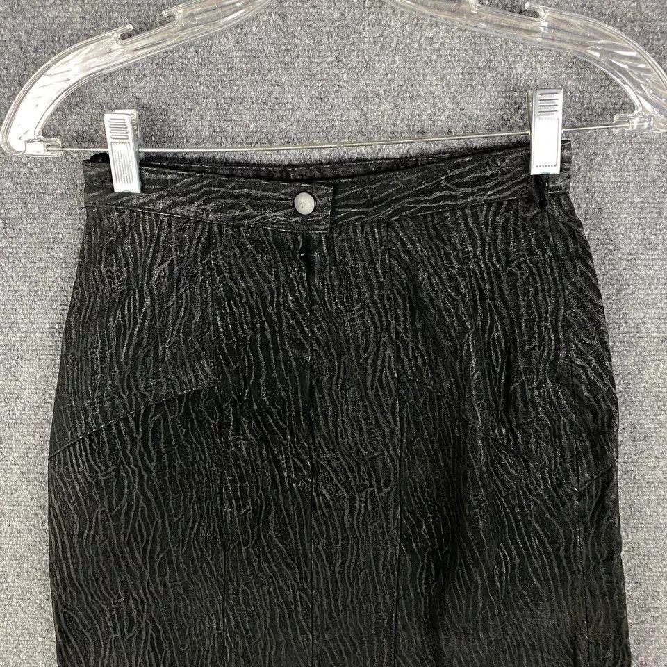 Other Pelle Cuir Leather Skirt Women's Size 8 100% Leather Nylon Size 30" / US 8 / IT 44 - 2 Thumbnail
