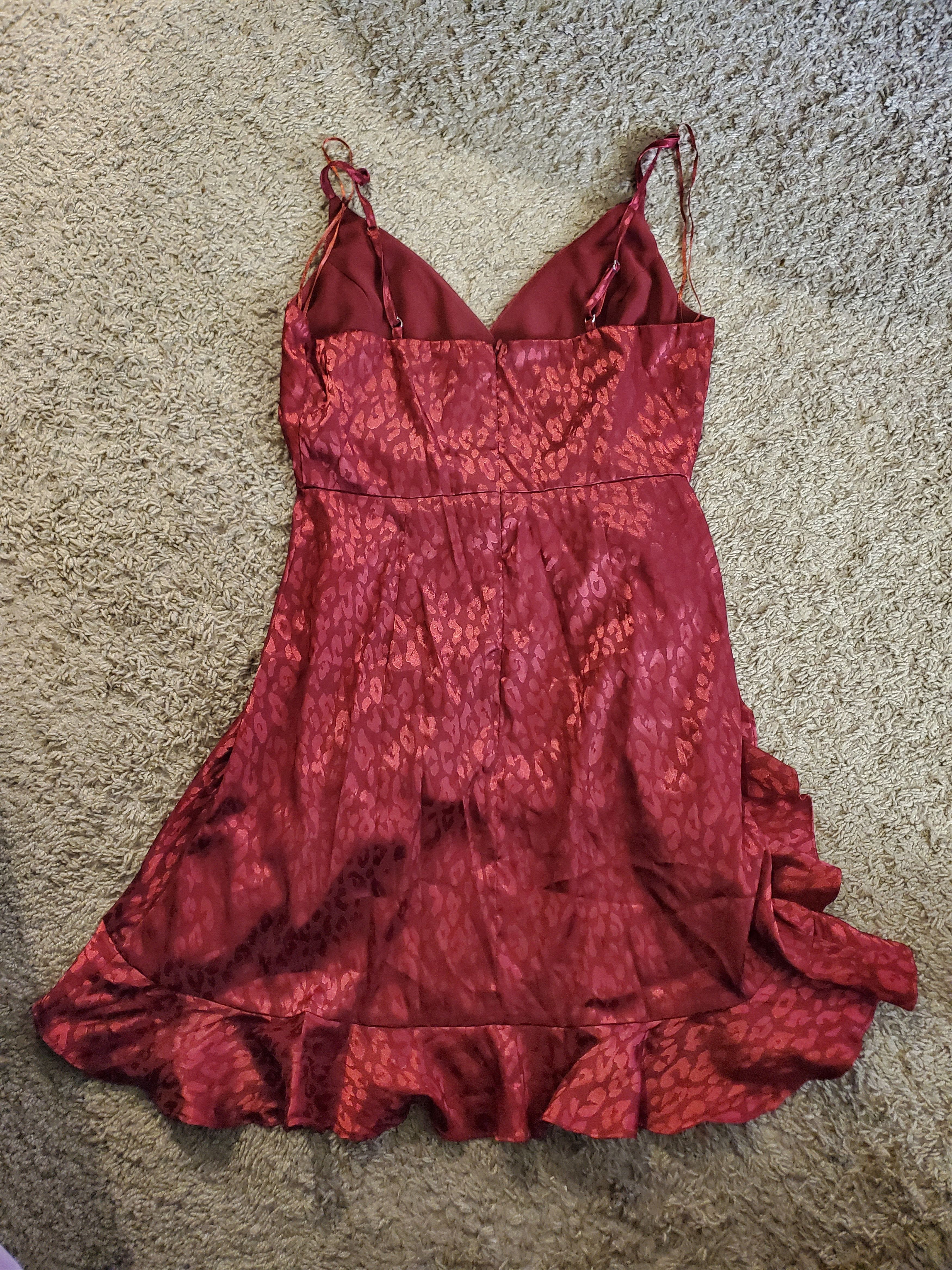 Other Altar'd State maroon animal print satin mini dress Size M / US 6-8 / IT 42-44 - 4 Thumbnail