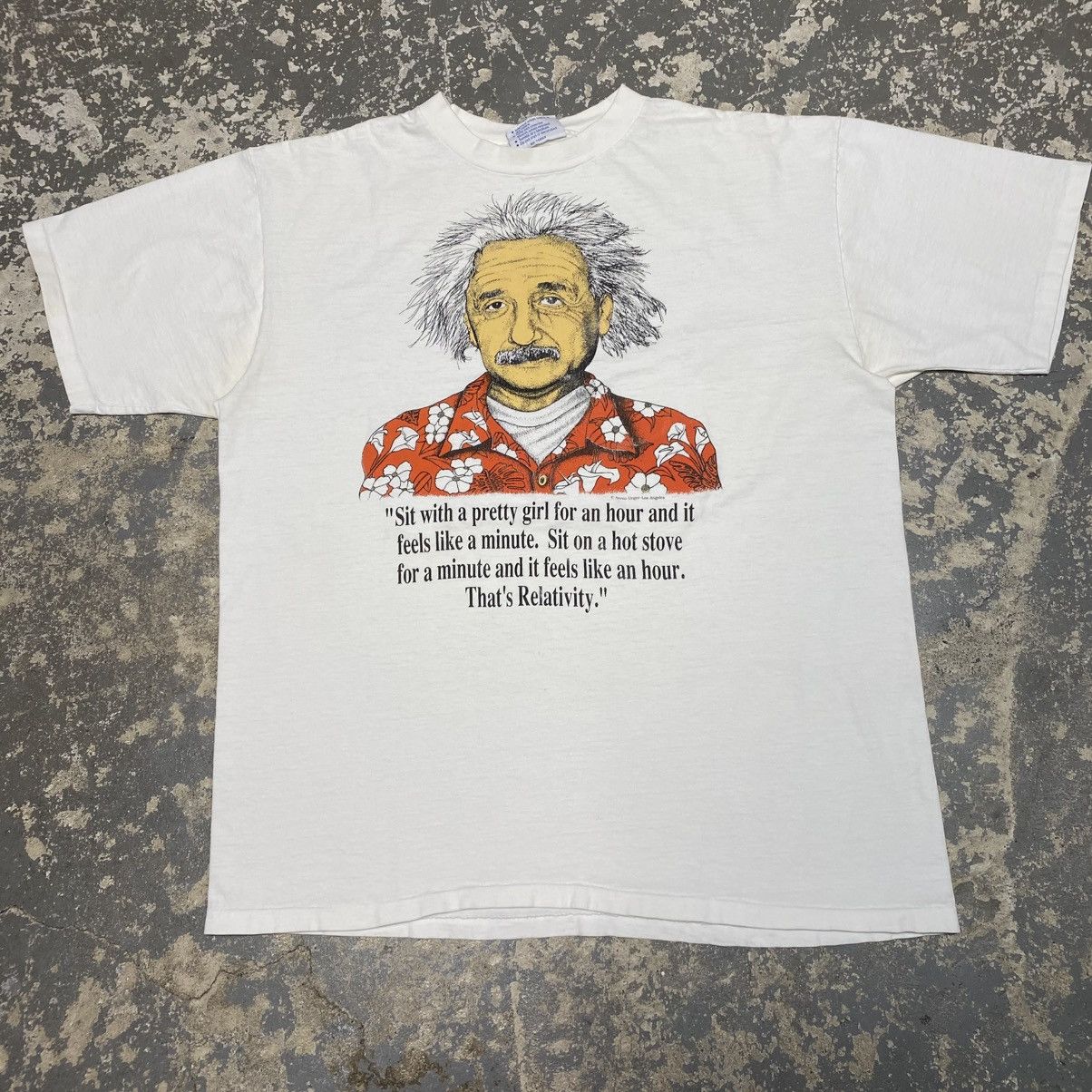 Japanese Brand × Vintage Vintage Albert Einstein Humar Saying Tshirt 90s USA Size US XL / EU 56 / 4 - 1 Thumbnail