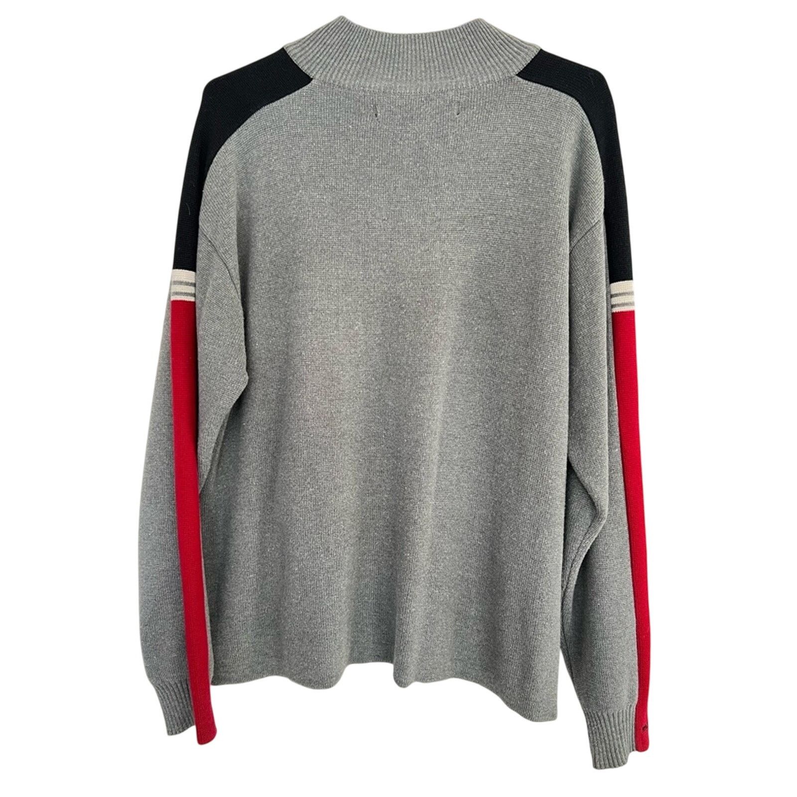Bullhead Denim Co. Vintage Bullhead Acrylic Cotton Zip Sweater Striped CLEAN Size US L / EU 52-54 / 3 - 3 Thumbnail