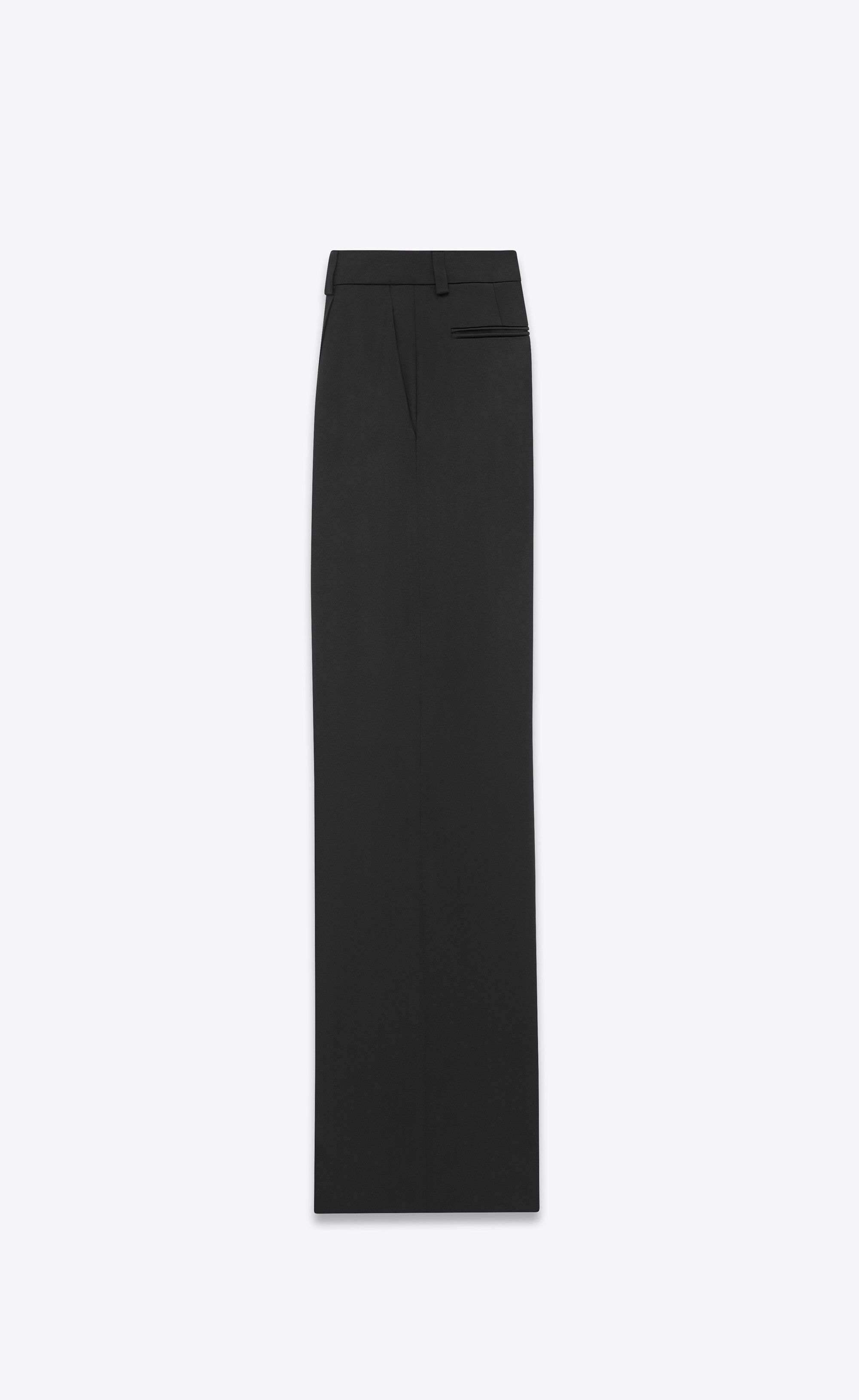 Saint Laurent Paris o1s1wg110924 Flared Pants in Silk Satin in Black Size US 38 / EU 54 - 3 Thumbnail