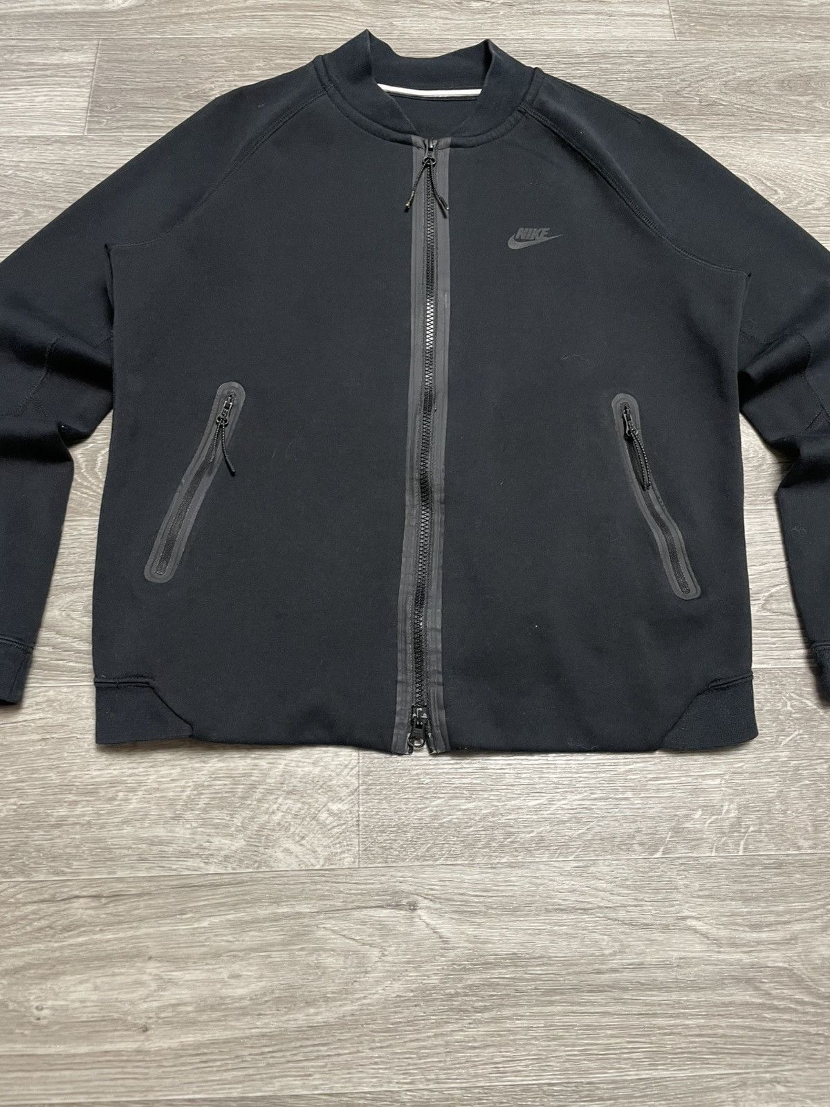 Nike Nike Tech Fleece Black Varsity Bomber Jacket Size US S / EU 44-46 / 1 - 3 Thumbnail