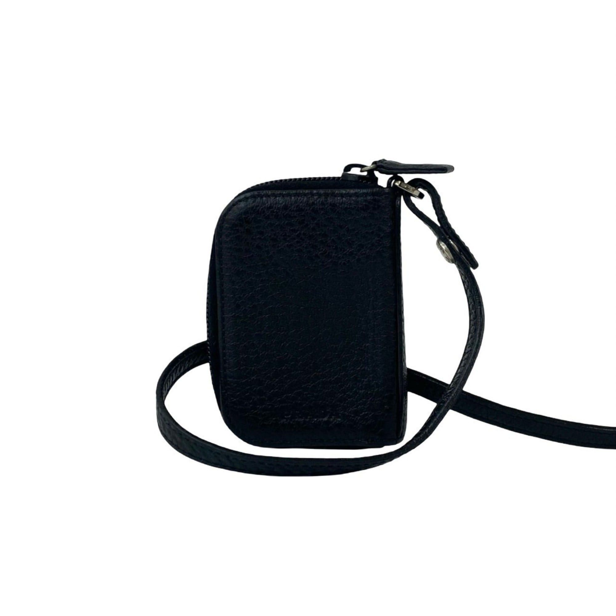 Prada PRADA Leather Strap Round Zip 6-Key Case Black 1127a Size ONE SIZE - 1 Thumbnail