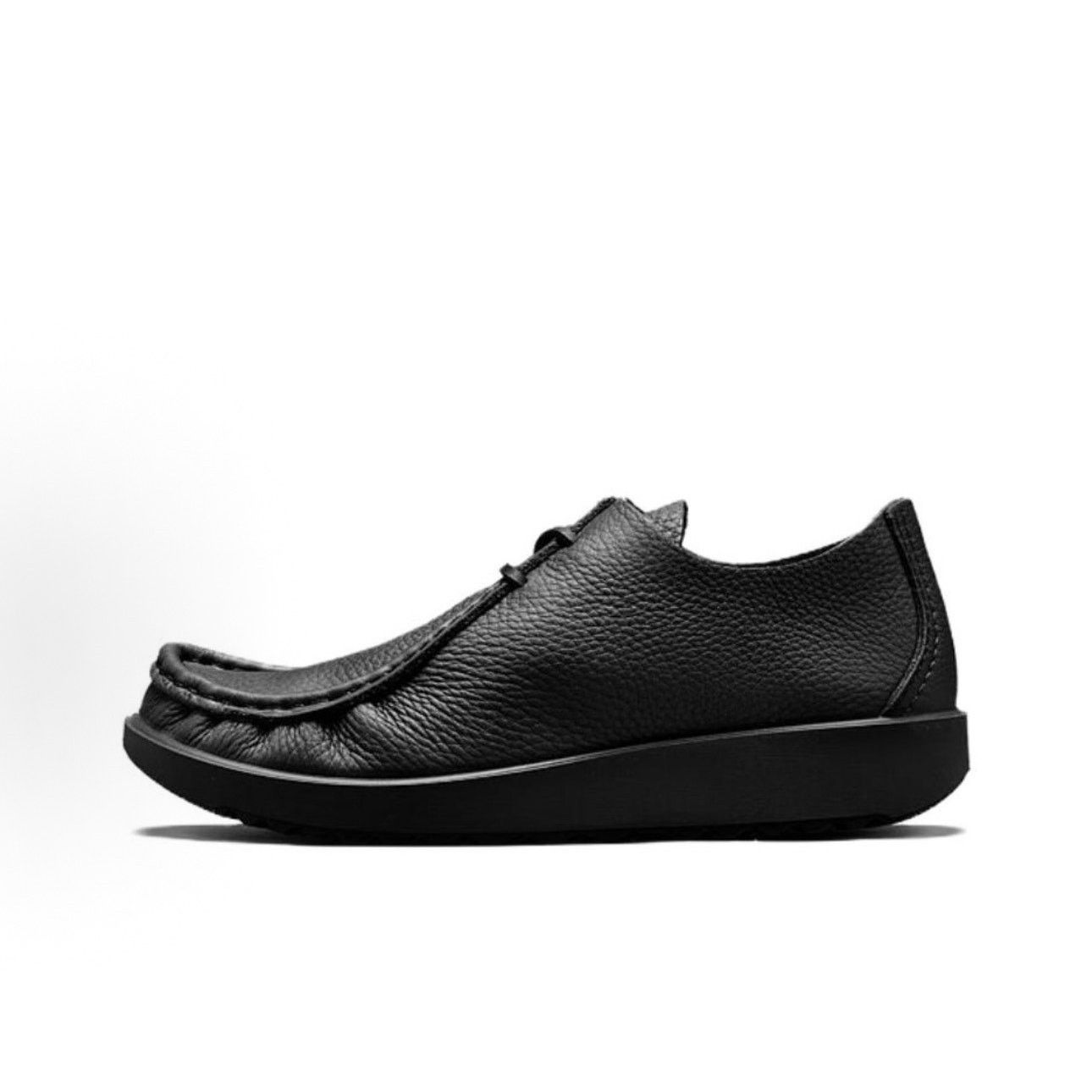 Ecco ECCO AT. KOLLEKTIVE MEN'S 46 BLACK LEATHER JOKE LACE SHOE Size US 12.5 / EU 45-46 - 2 Thumbnail