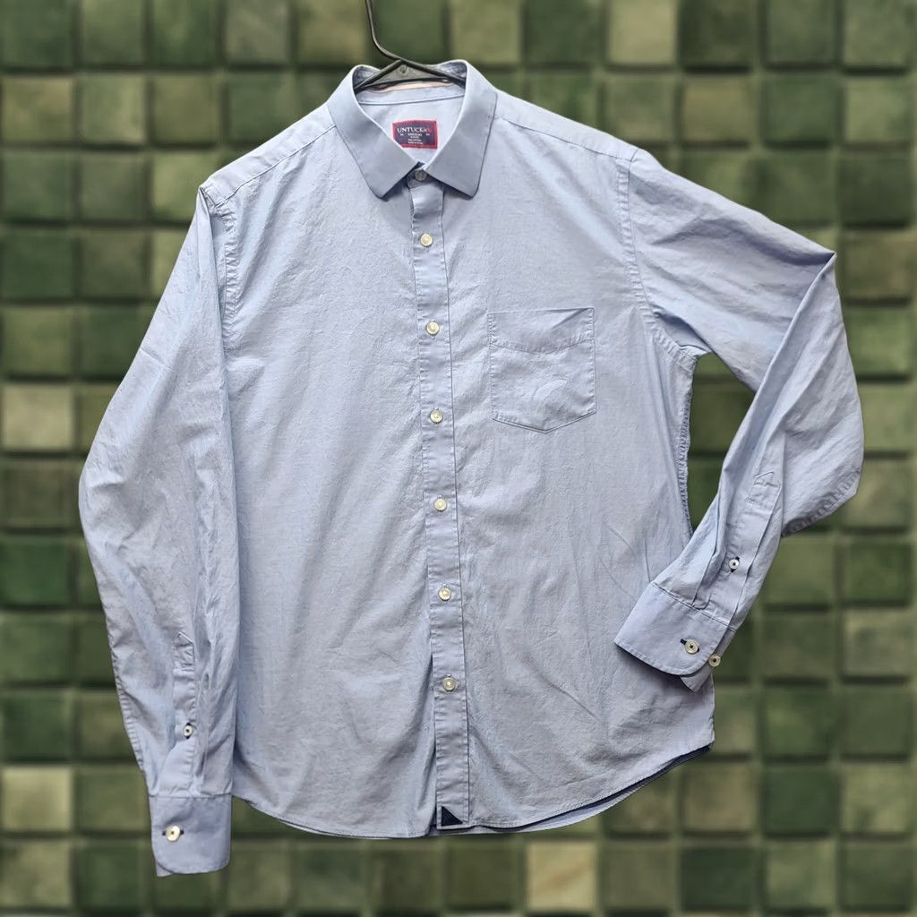 UNTUCKit UNTUCKit Shirt Mens M Slim Fit Long Sleeve Dress Casual Preppy Blue Size US M / EU 48-50 / 2 - 1 Thumbnail
