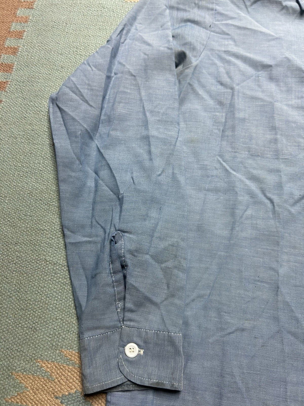 Vintage Vtg 70 chambray work shirt King Kole distressed AS IS Medium Size US M / EU 48-50 / 2 - 2 Thumbnail