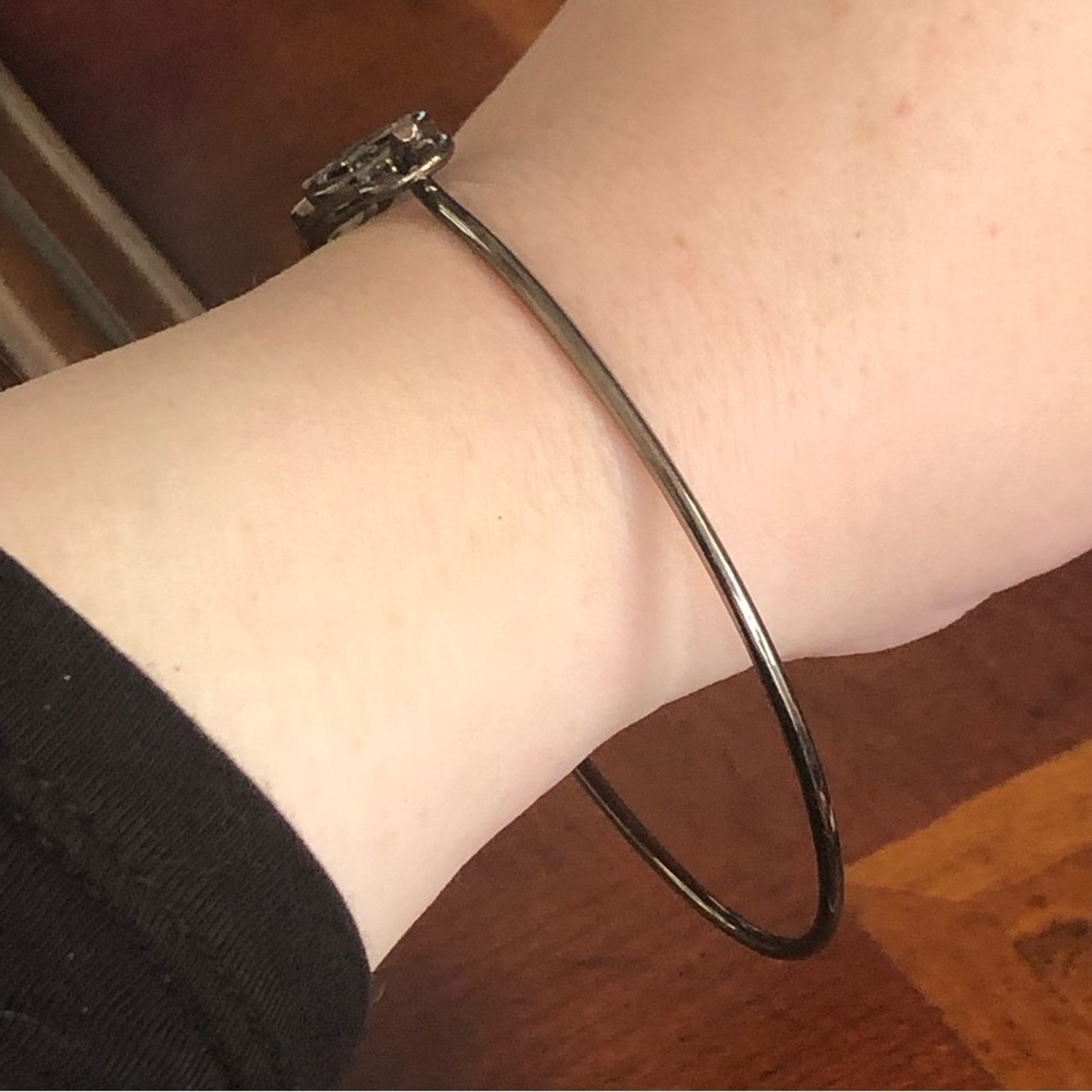 Jewelry Ladies chrome “love” bangle bracelet Size ONE SIZE - 5 Thumbnail