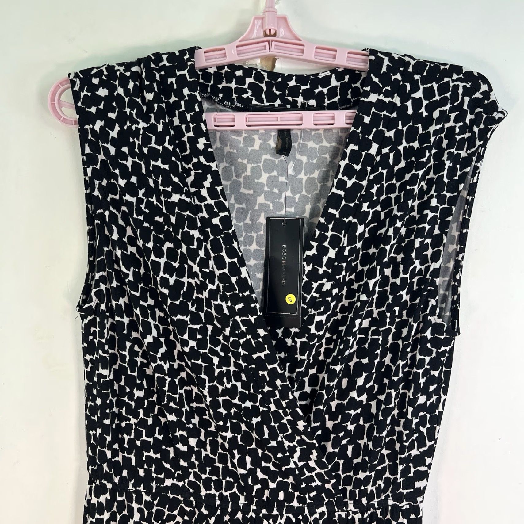 Bcbgmaxazria BCBG Maxazaria Animal Print Wrap Open Dress Women’s M Black-And-White NWT Size M / US 6-8 / IT 42-44 - 3 Thumbnail