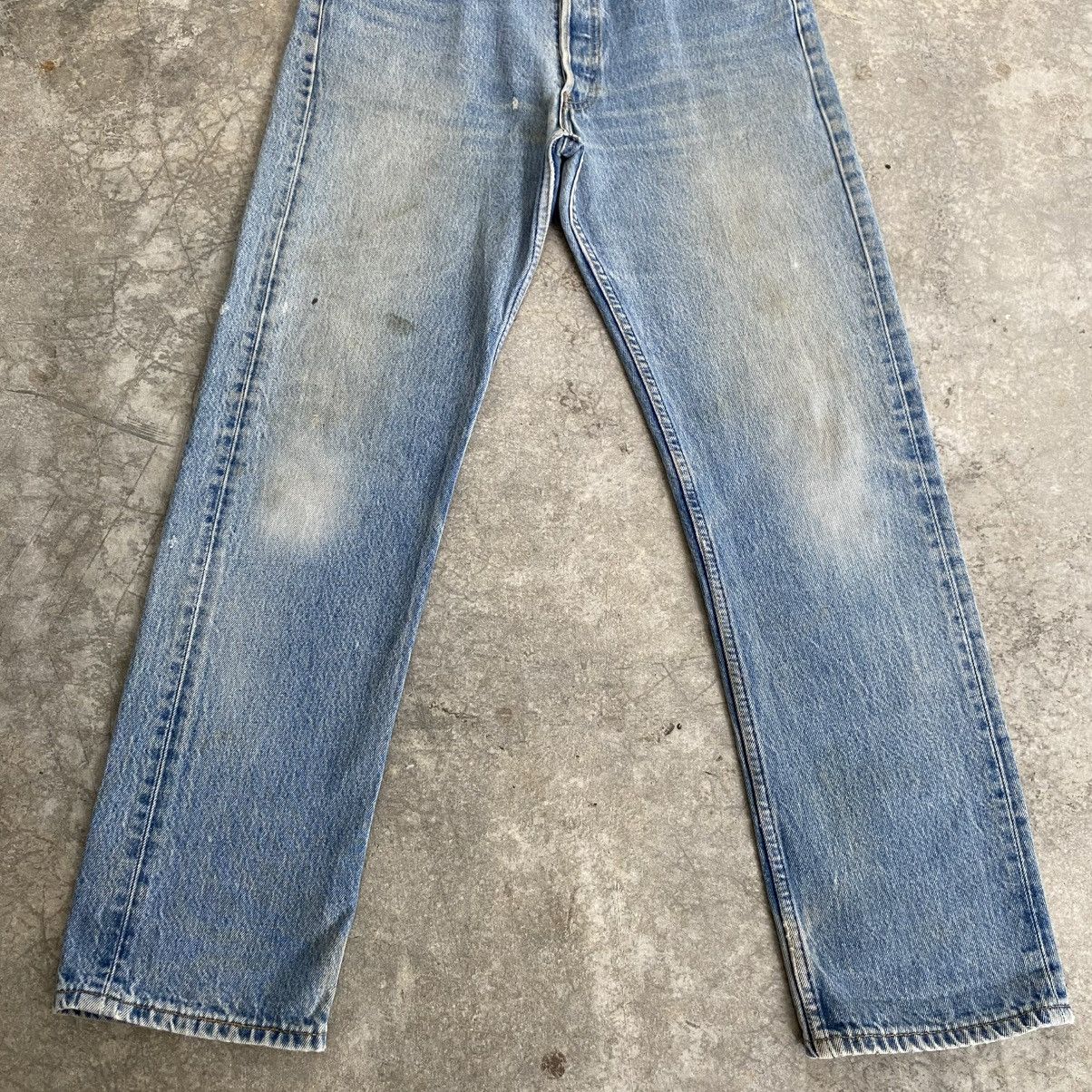 Levi's Vintage Levis 501 Faded Stonewashed Blue Distressed Jeans Size US 32 / EU 48 - 3 Thumbnail