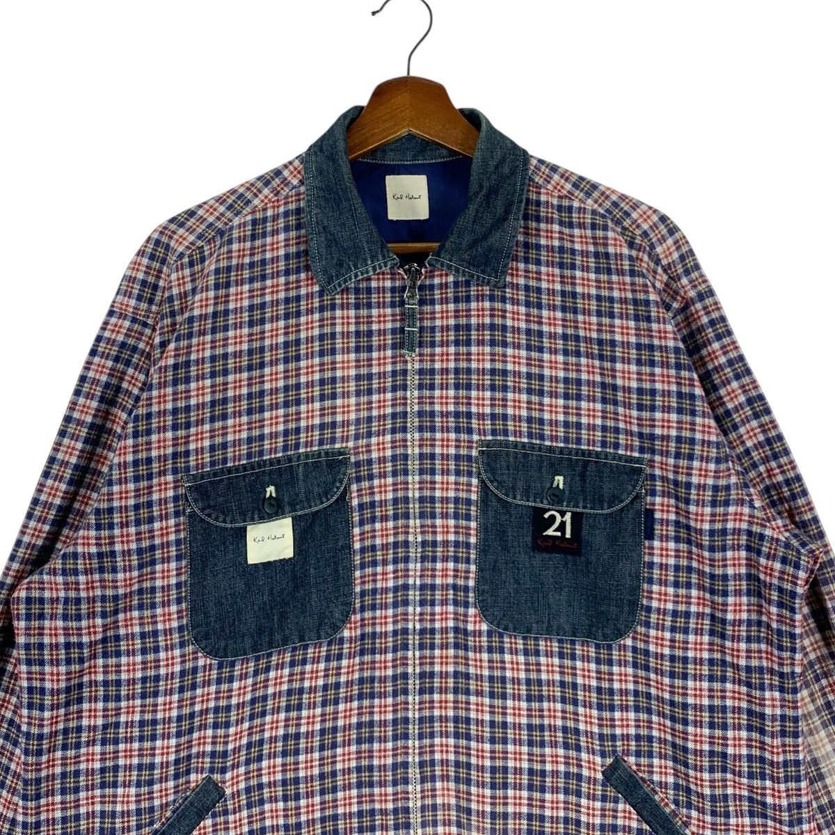 Karl Helmut Vintage Karl Helmut Tartan Style Zip Jacket Size US L / EU 52-54 / 3 - 2 Thumbnail