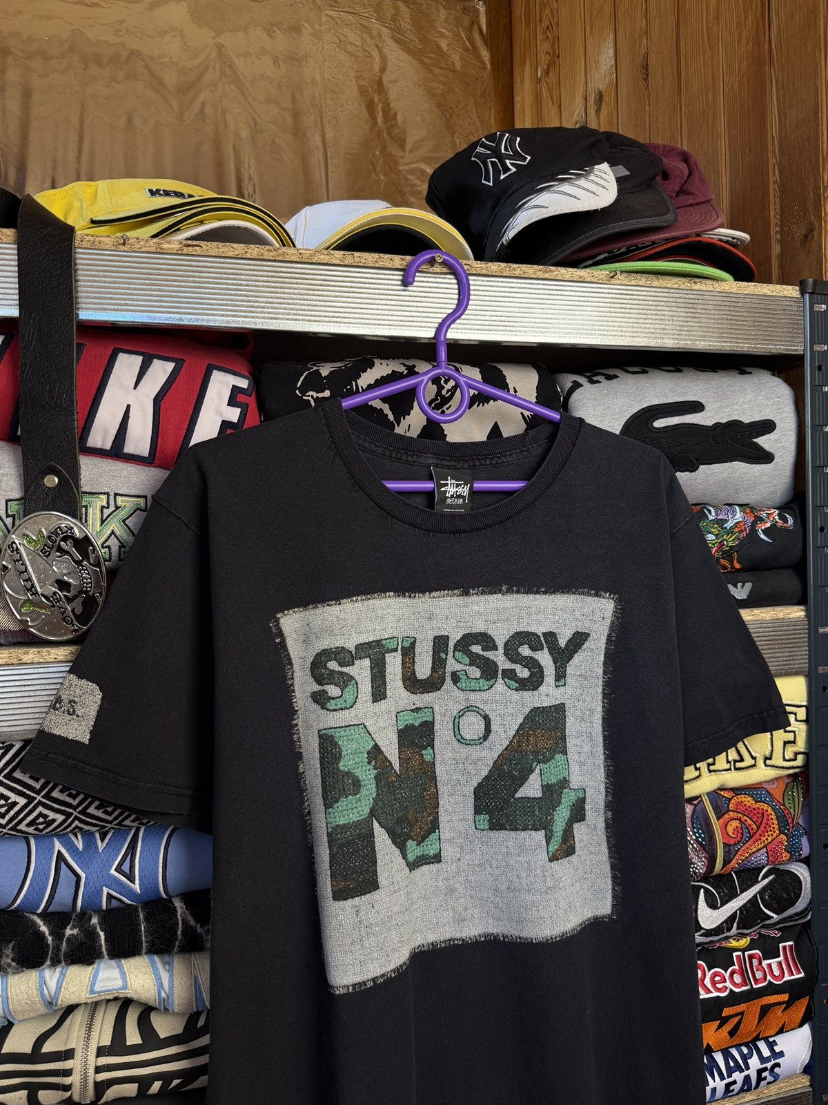 Stussy Stussy No 4 graphic t-shirt tee vintage big logo Size US M / EU 48-50 / 2 - 2 Thumbnail