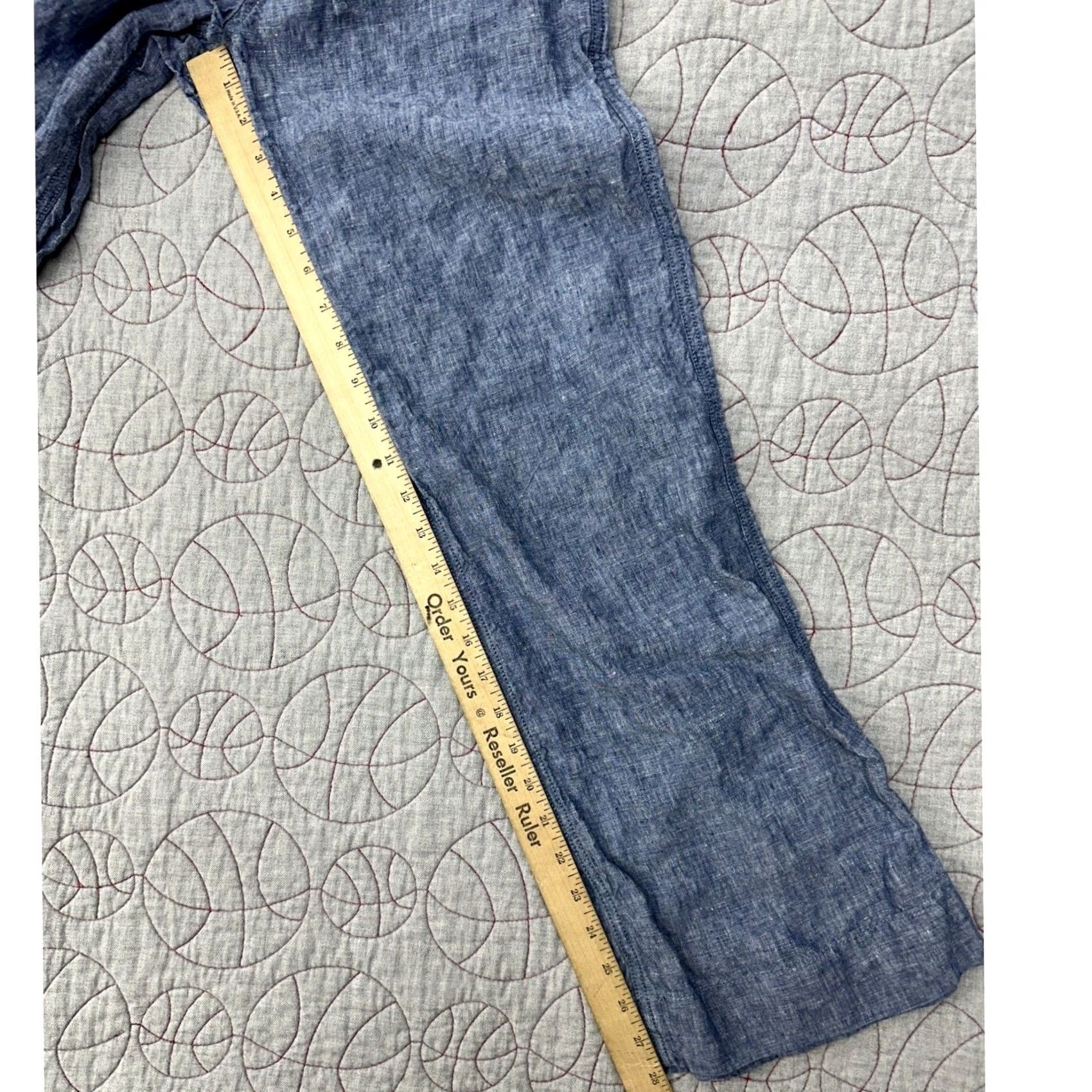 Vintage L.L.Bean Premium Washable Linen Pants Blue Size 2 Women's Bright Mariner Size 26" / US 2 / IT 38 - 7 Thumbnail