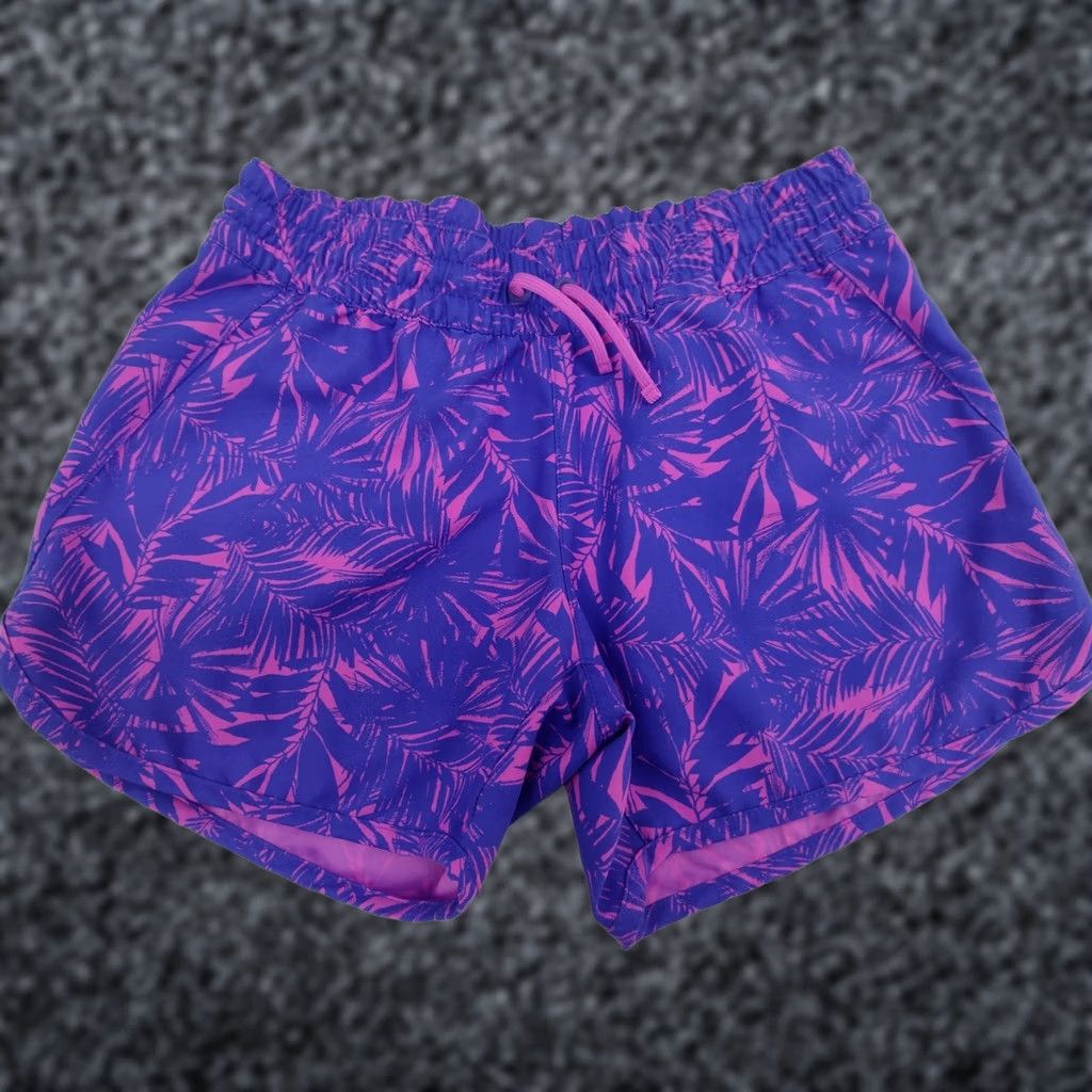 Vintage Columbia PFG Women's XS Purple Floral Shorts Back Pocket Polyester #2387 Size 26" / US 2 / IT 38 - 1 Thumbnail