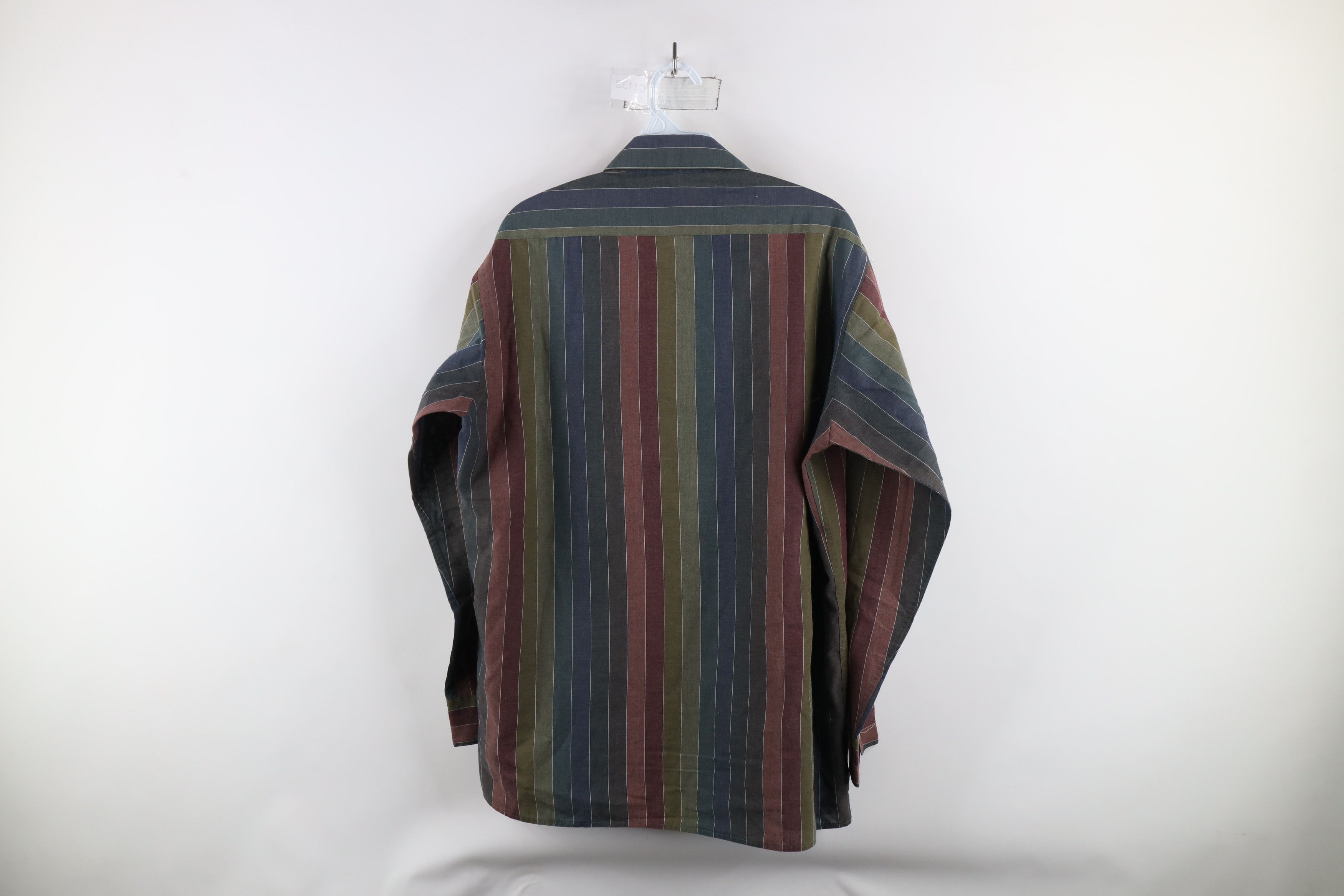 Vintage Vintage 90s Streetwear Rainbow Striped Collared Button Shirt Size US M / EU 48-50 / 2 - 7 Thumbnail