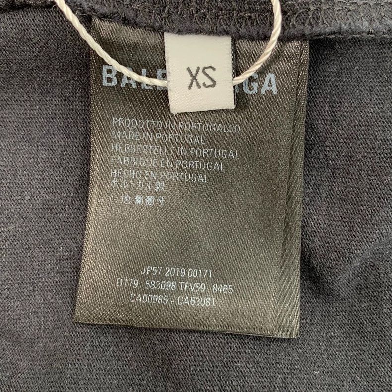 Other Balenciaga Black logo monogrammed cotton crewneck short-sl Size US XS / EU 42 / 0 - 6 Thumbnail