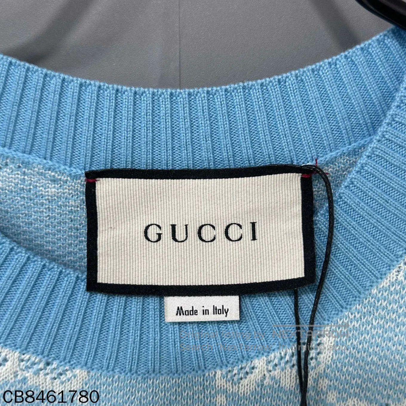 Gucci Gucci Sky Blue Full Print Dress. Size S / US 4 / IT 40 - 4 Thumbnail