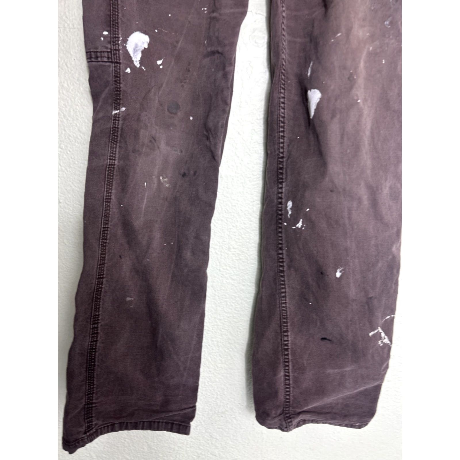Carhartt Carhartt Original Fit Carpenter Utility Pants Womens 14 Brown 34x32 Paint Stains Size 36" / US 14 / IT 50 - 2 Thumbnail