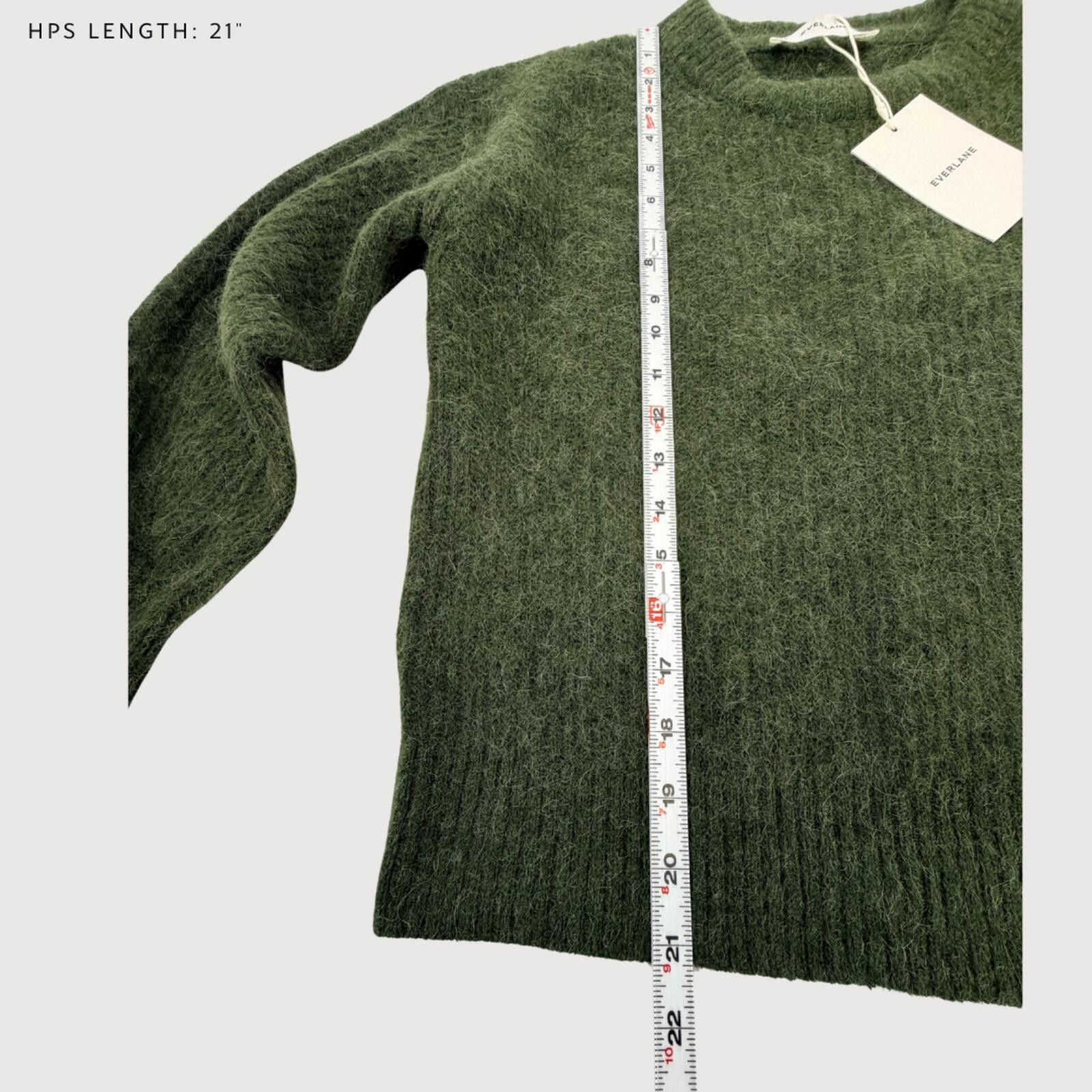 Everlane Everlane Alpaca Cocoon Crew Sweater Olive XXS NWT Size XXS / US 00 / IT 34 - 6 Thumbnail
