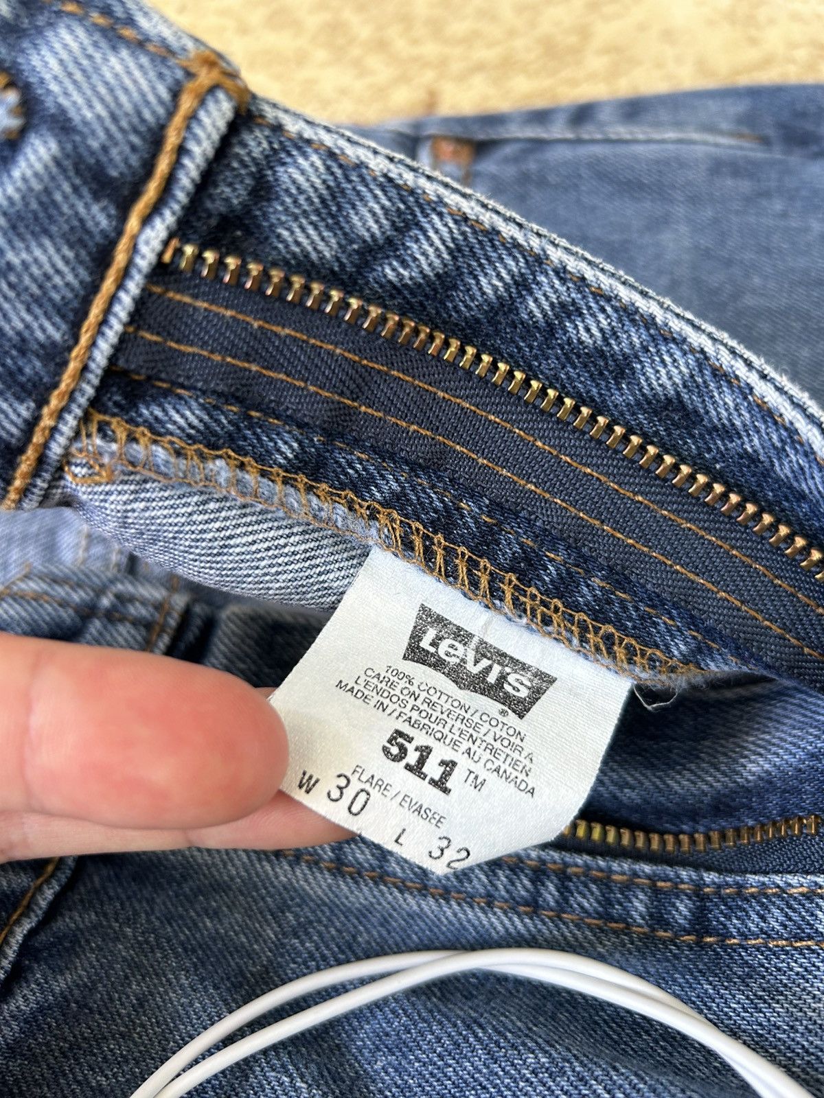 Levi's × Vintage Vintage 90s Levis 511 Flared Denim Jeans Size US 30 / EU 46 - 11 Thumbnail
