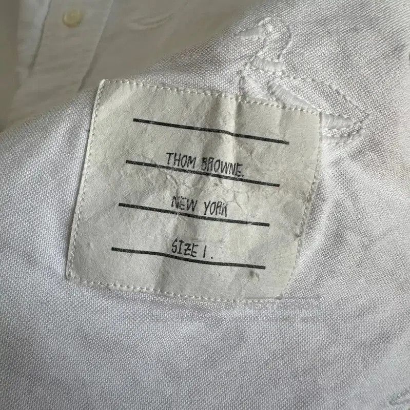 Thom Browne Thom Browne White Long Sleeve Cotton Shirt . Size US XS / EU 42 / 0 - 5 Thumbnail