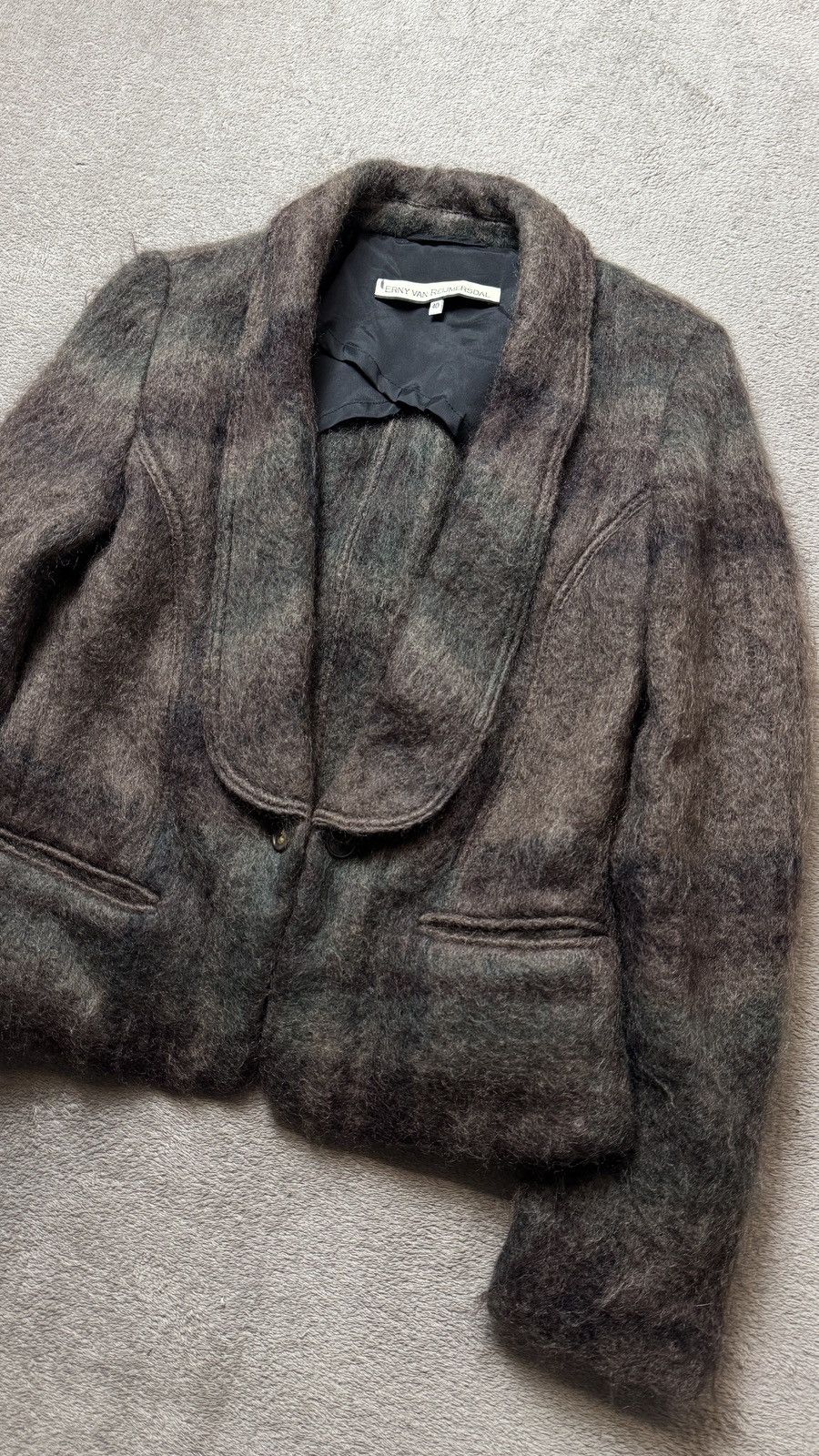 Vintage 00s Vintage Mohair Wool Blazer Jacket ysl dior cdg chanel Size S / US 4 / IT 40 - 3 Thumbnail