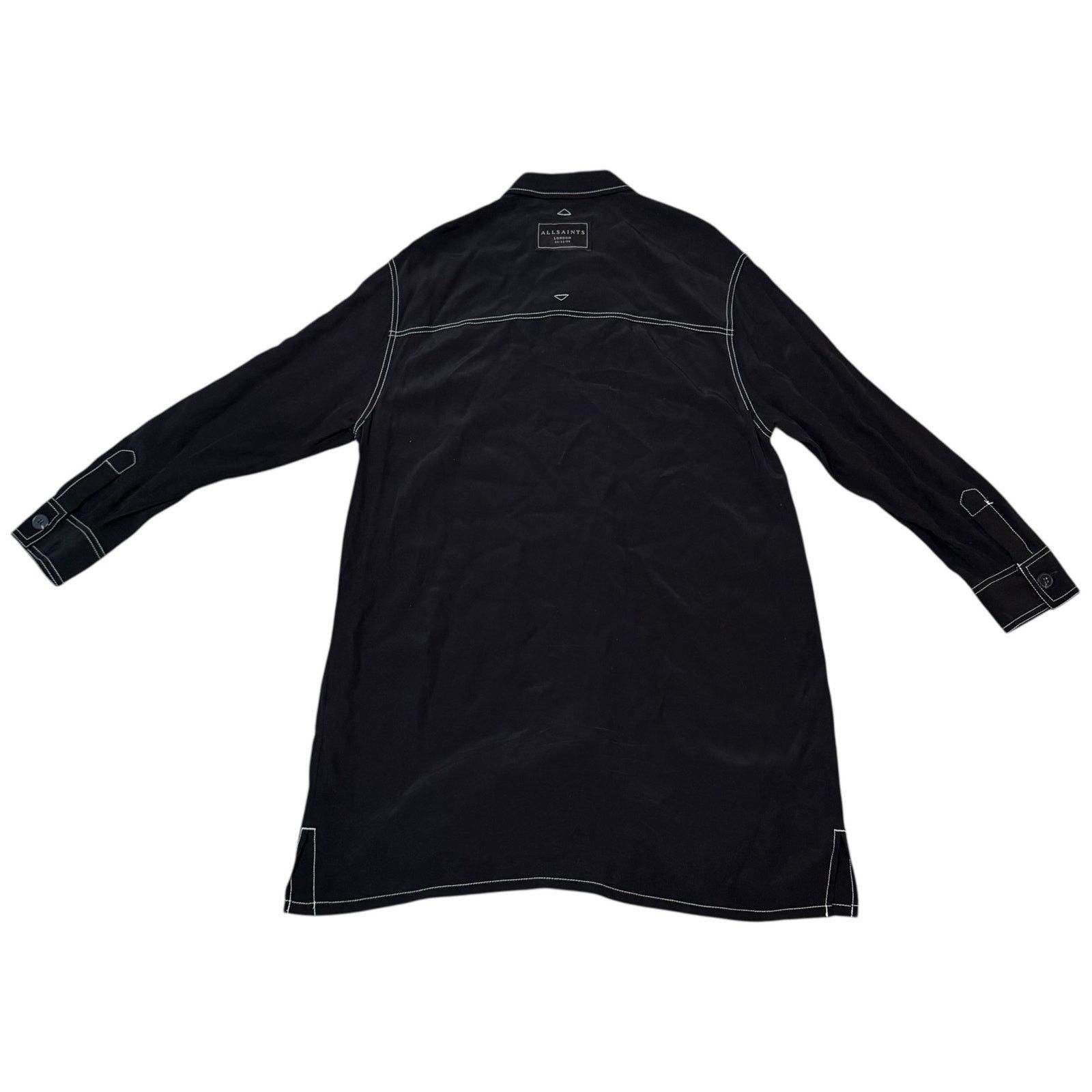 Allsaints AllSaints Vita Shirt Dress Long Sleeve Goth Black US Size 4 Size S / US 4 / IT 40 - 11 Thumbnail
