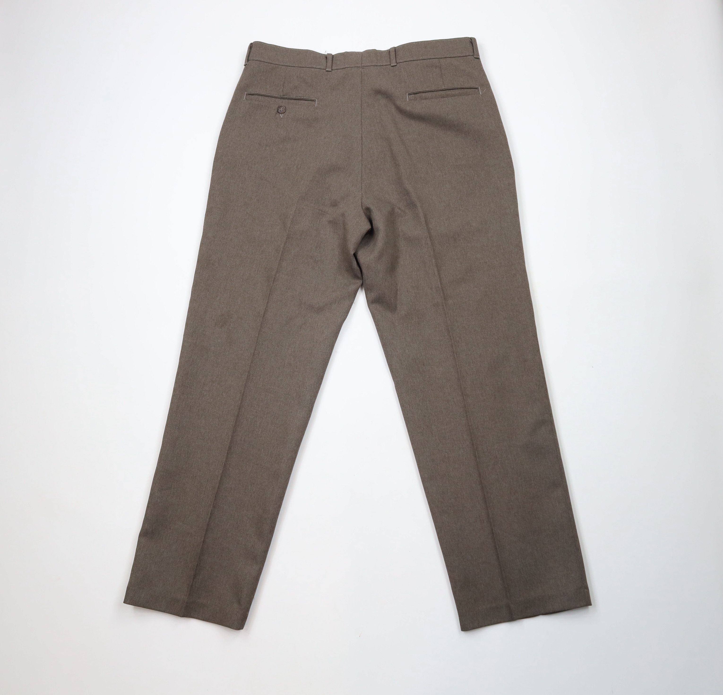 Levi's × Vintage Vintage 90s Levis Knit Flared Chino Pants Heather Brown Size US 36 / EU 52 - 10 Thumbnail