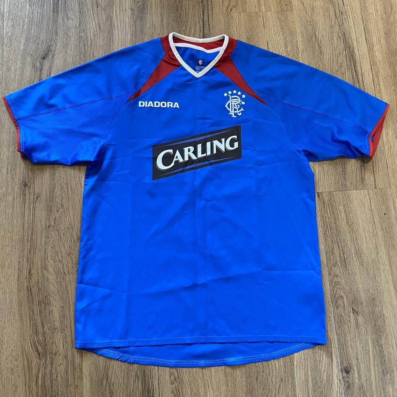 Diadora 2003-04 Glasgow Rangers Diadora Carling Home Football Shirt Size US M / EU 48-50 / 2 - 1 Thumbnail