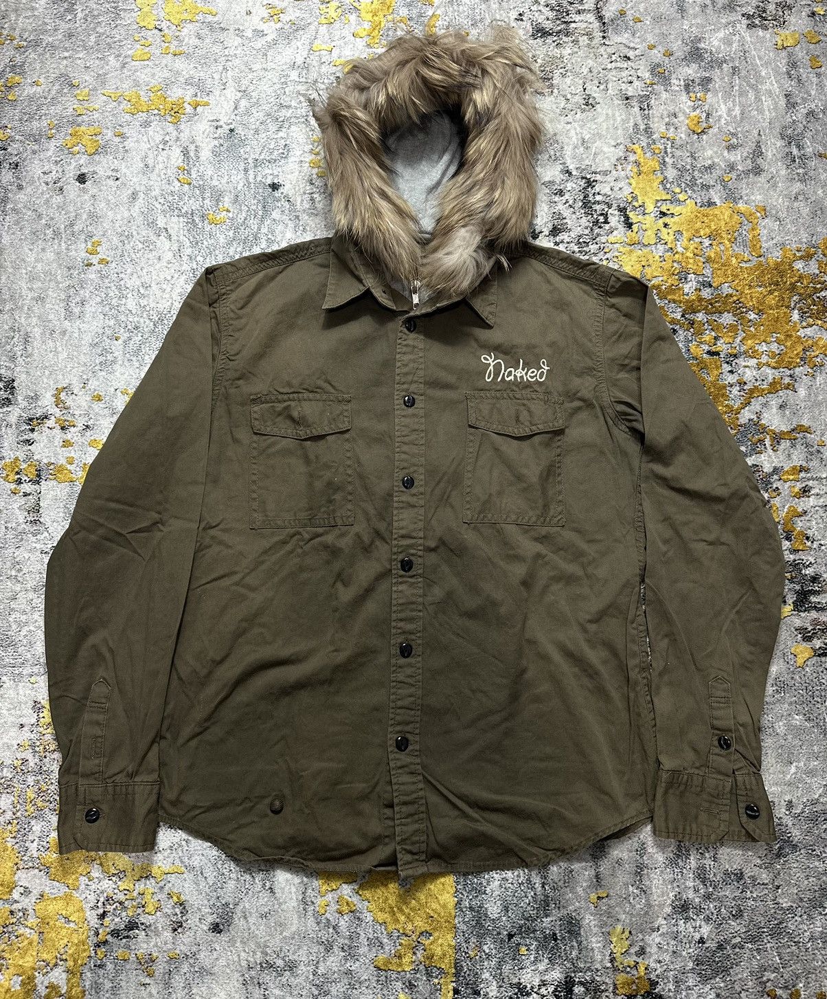 20471120 DOUBLE LAYER FUR JACKET ZIPHOODIE POEM IFSIXWASNINE STYLE Size US M / EU 48-50 / 2 - 1 Thumbnail