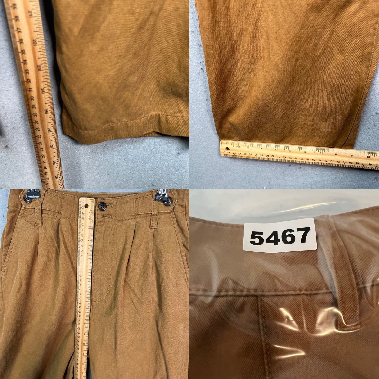 Madewell Madewell Pants Womens 00 Harlow Wide-Leg Brown Twill Linen Lyocell Cotton Blend Modern Chino 27in Inseam Womens Size 24" / US 00 / IT 34 - 8 Thumbnail