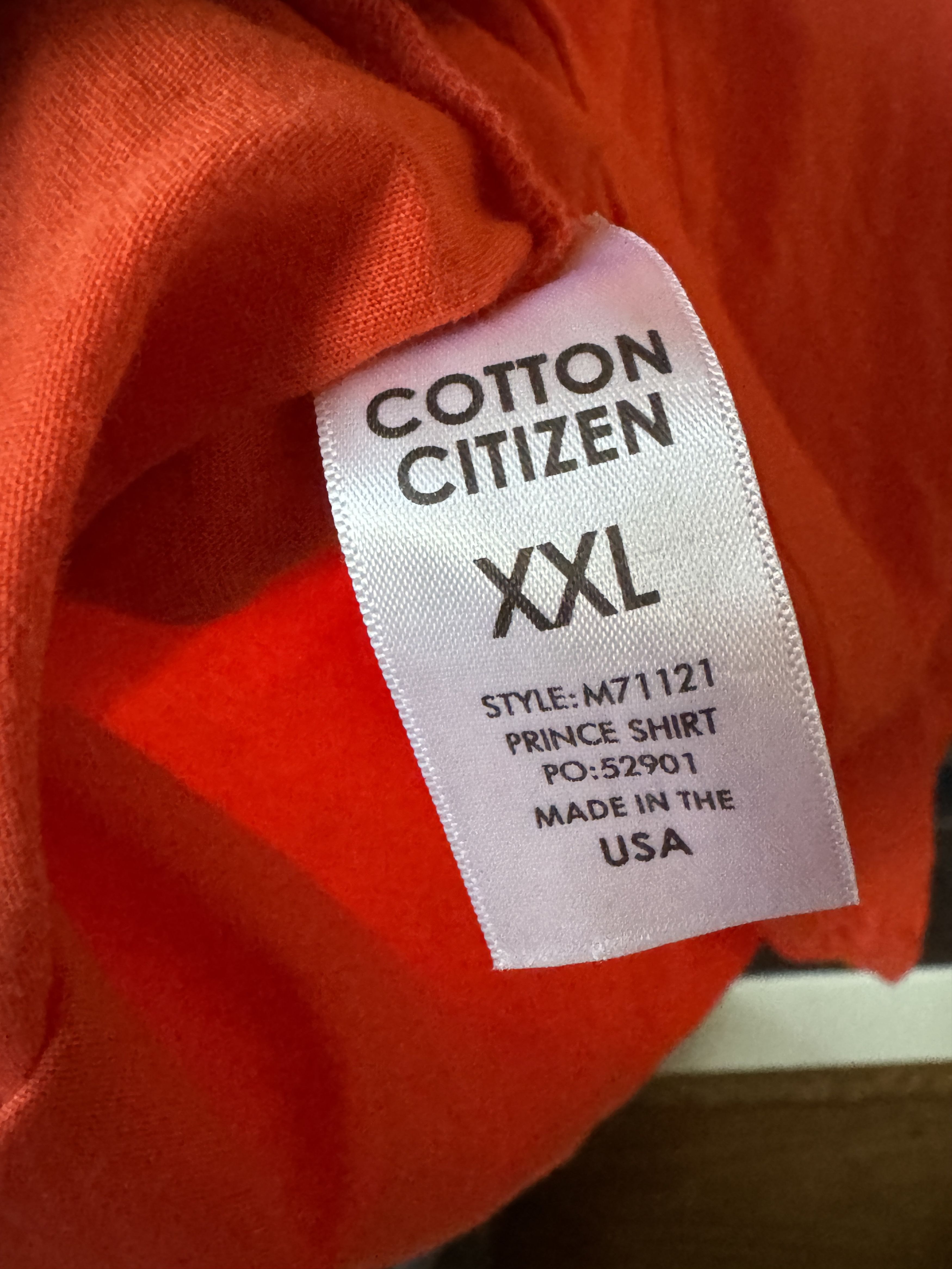 COTTONCITIZEN Over-Dye Cotton Citizen Prince Long Sleeve Orange Cast Size US XXL / EU 58 / 5 - 8 Thumbnail