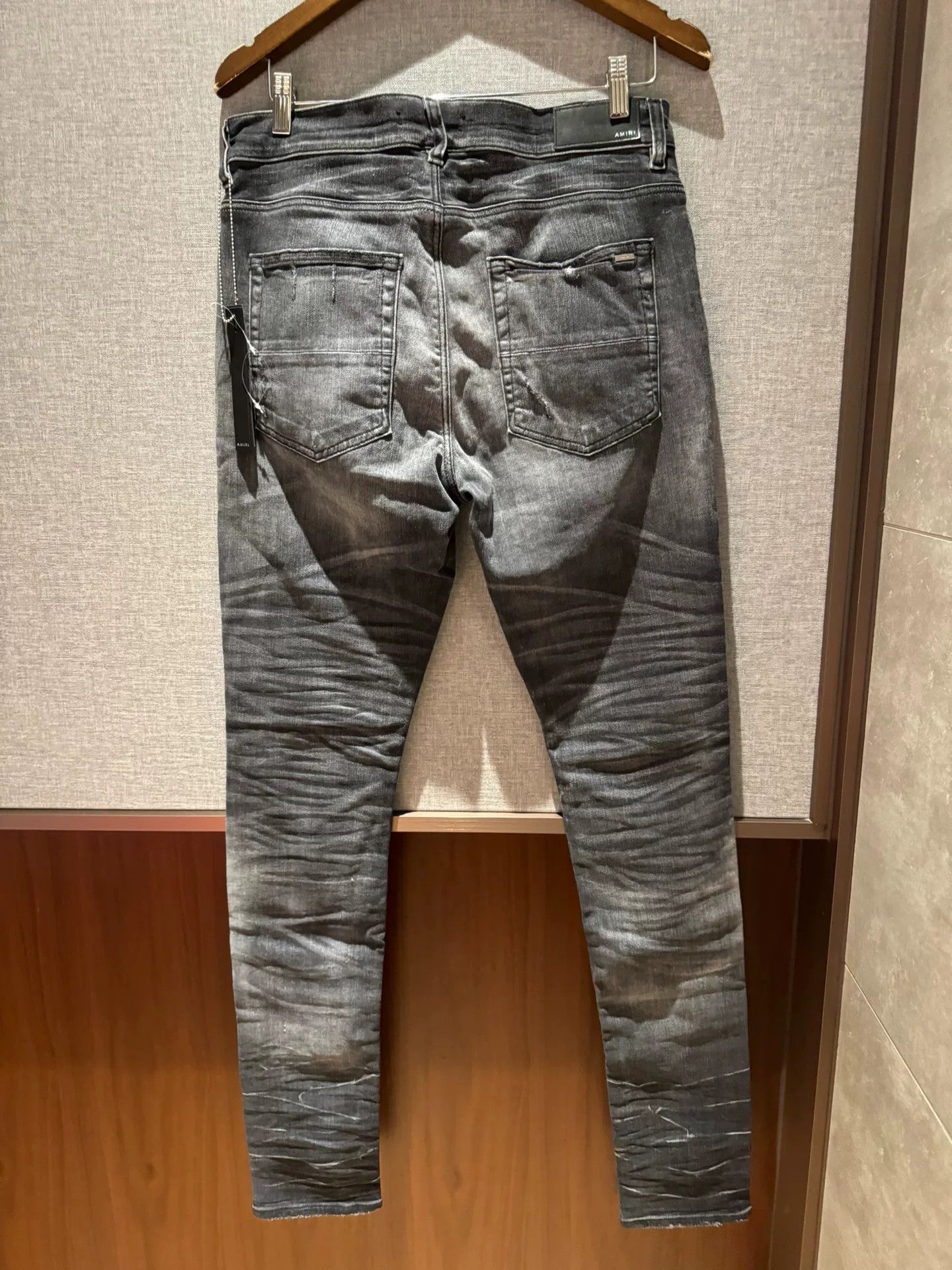Amiri amiri distressed black gray denim jeans Size US 33 - 5 Thumbnail