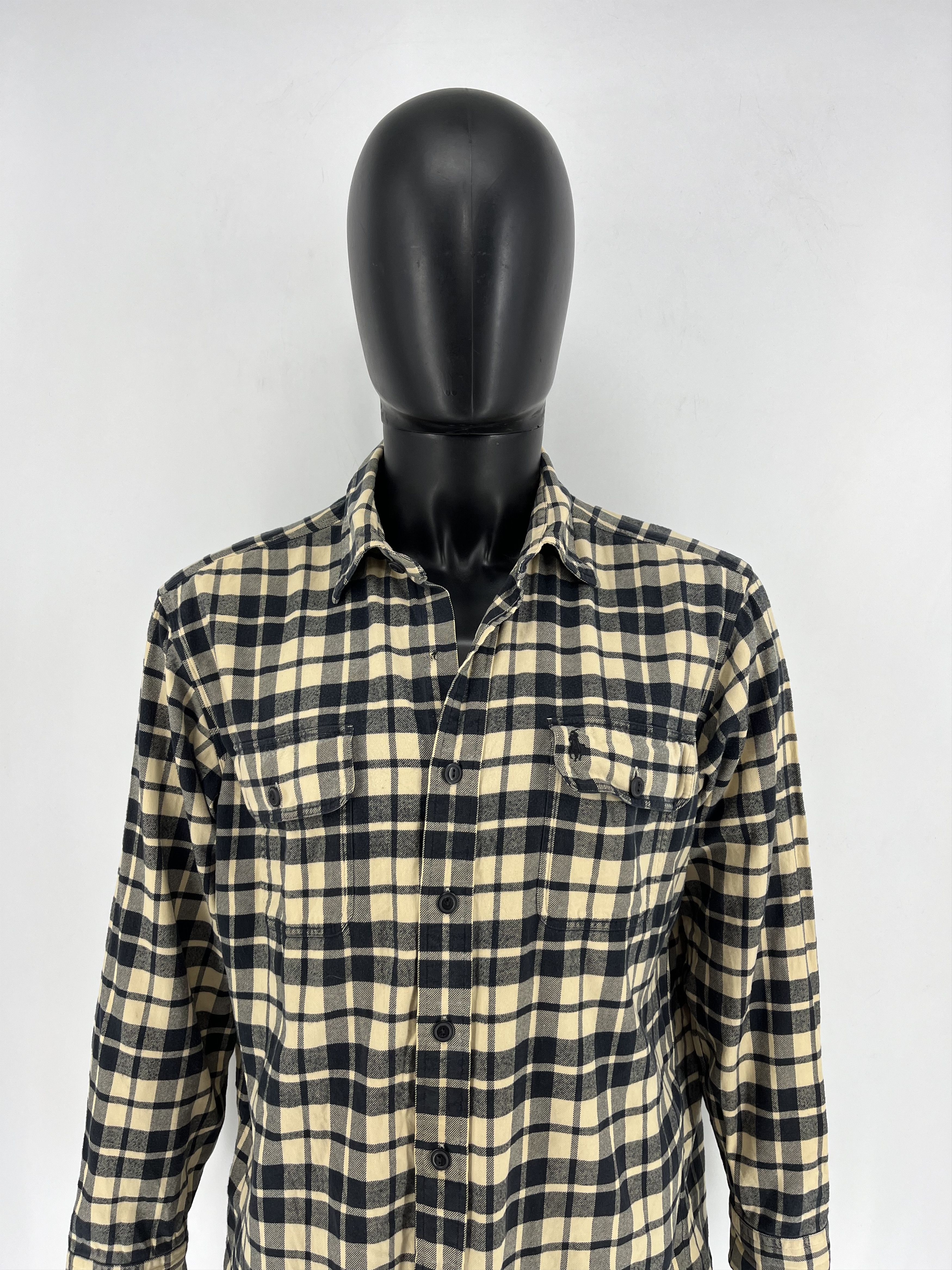 Polo Ralph Lauren × Ralph Lauren Vintage Flannel Polo Raplh Lauren Plaid Shirt Travis style Size US L / EU 52-54 / 3 - 1 Thumbnail