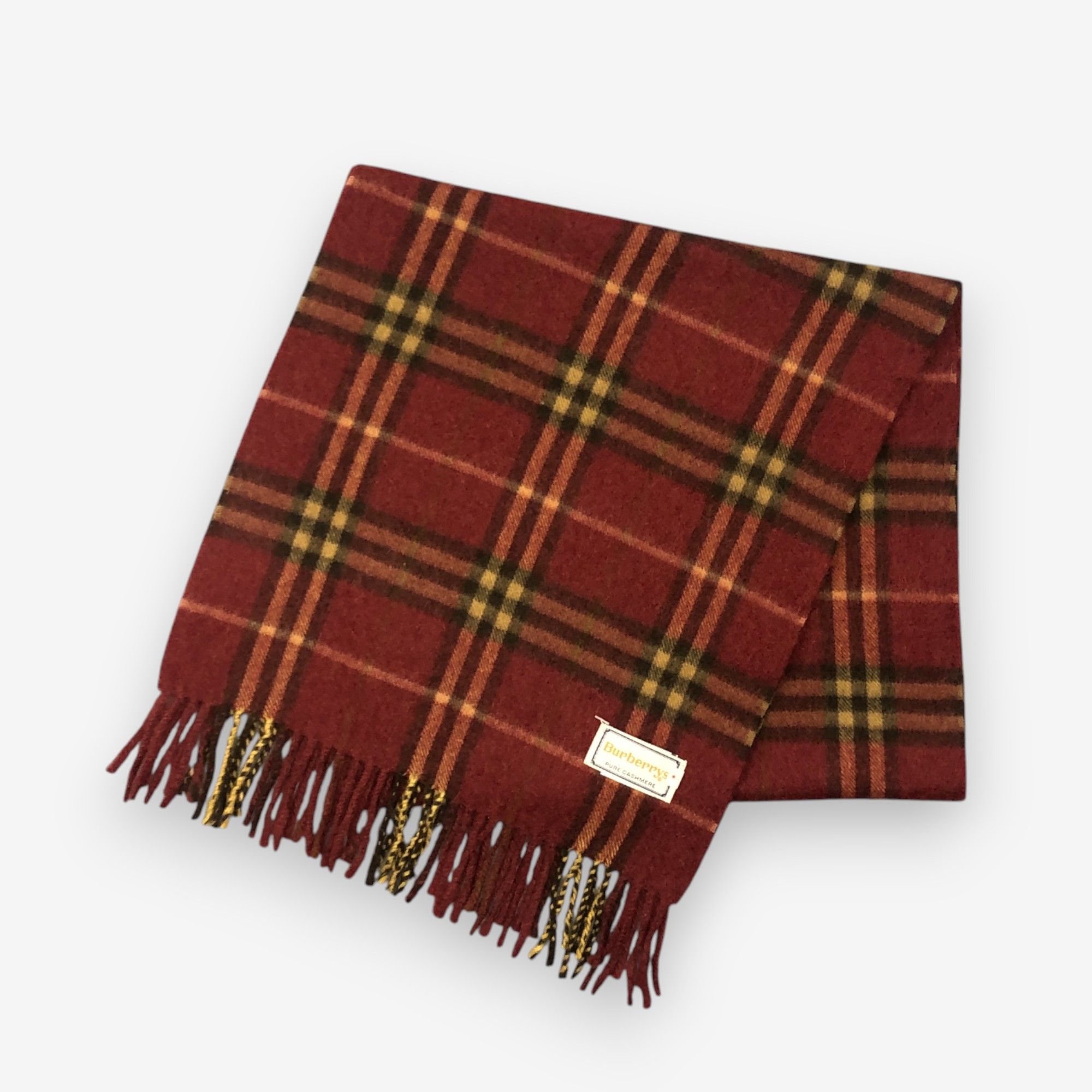 Burberry Vintage Burberrys Scarf Muffler Cashmere Winter Scarves Size ONE SIZE - 3 Thumbnail