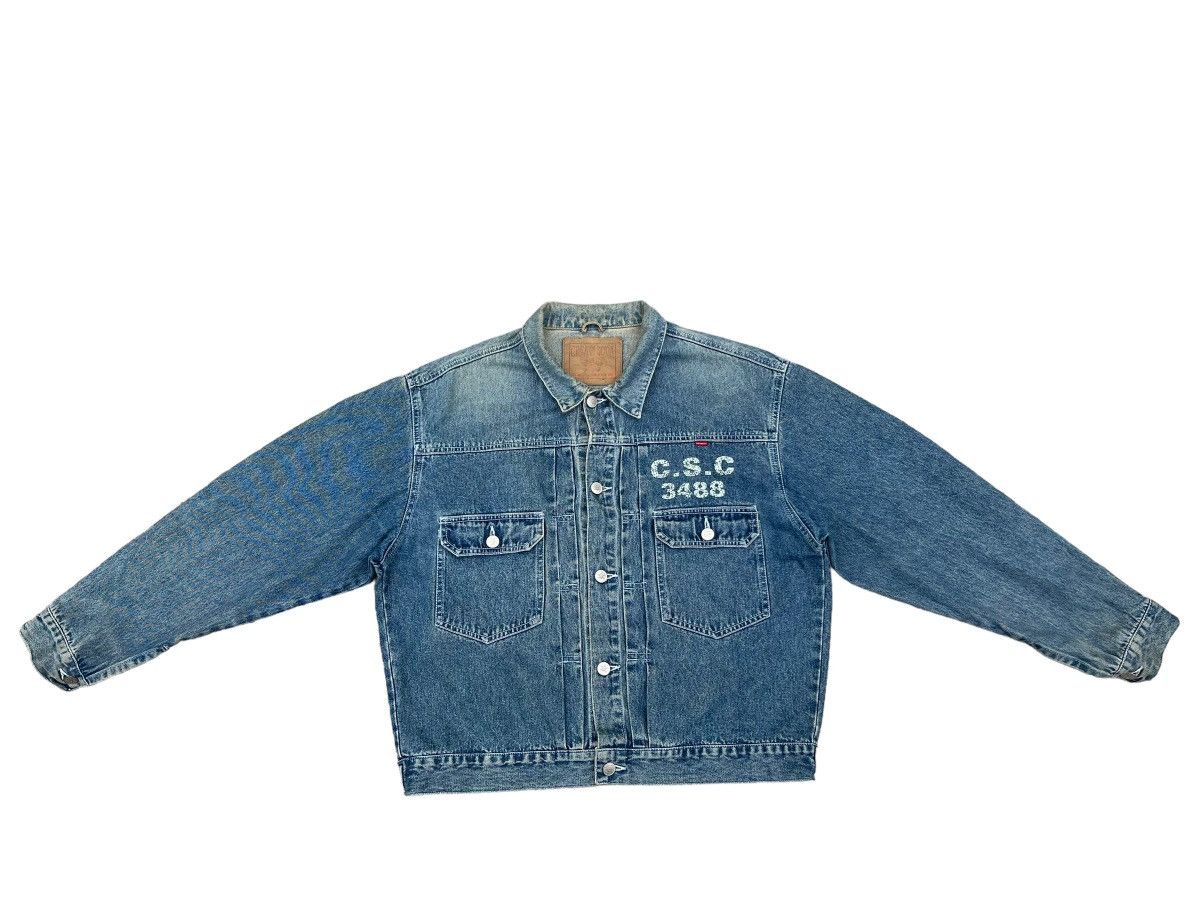 Vintage VTG Cream Soda Black Skull M.C Dallas 74’s Denim Jacket Size US XL / EU 56 / 4 - 9 Thumbnail