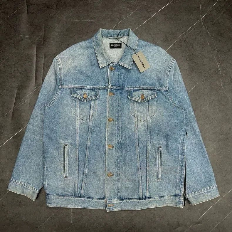 Balenciaga Balenciaga Side Zip Denim Jacket M. Size US M / EU 48-50 / 2 - 1 Thumbnail