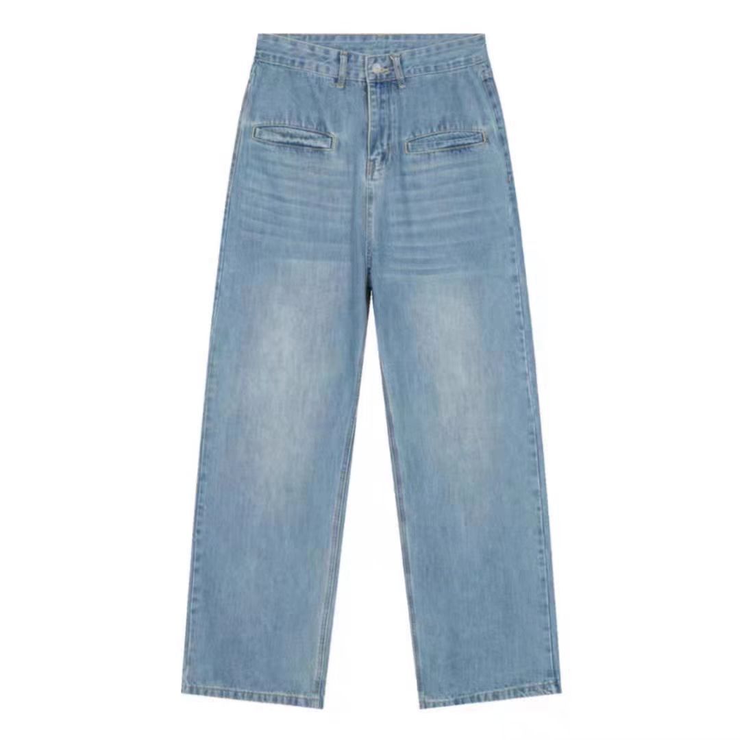 Japanese Brand × Jean Vintage washed wide leg baggy jeans Size US 31 - 6 Thumbnail