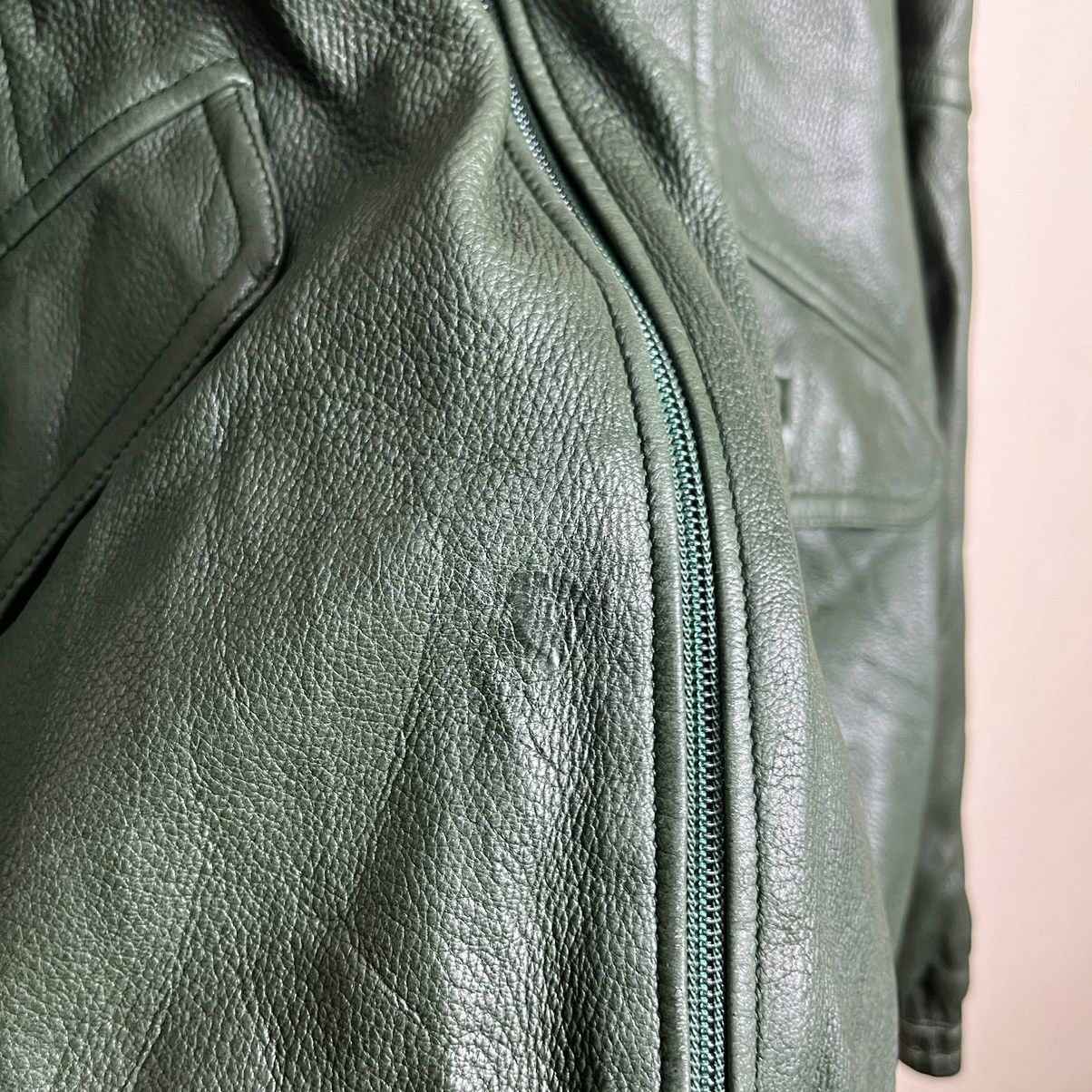 Zilli Vintage Zilli France Odessa Green Deerskin Leather Jacket Size US XXL / EU 58 / 5 - 12 Thumbnail