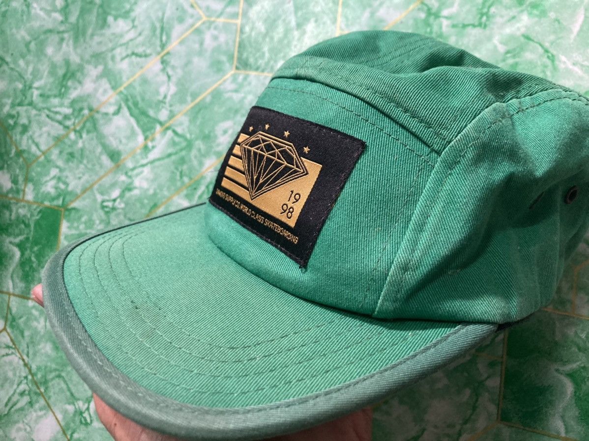 image of 5 Panel x Diamond Supply Co Vintage Diamond Hat 5 Penal 90's in Green, Men's