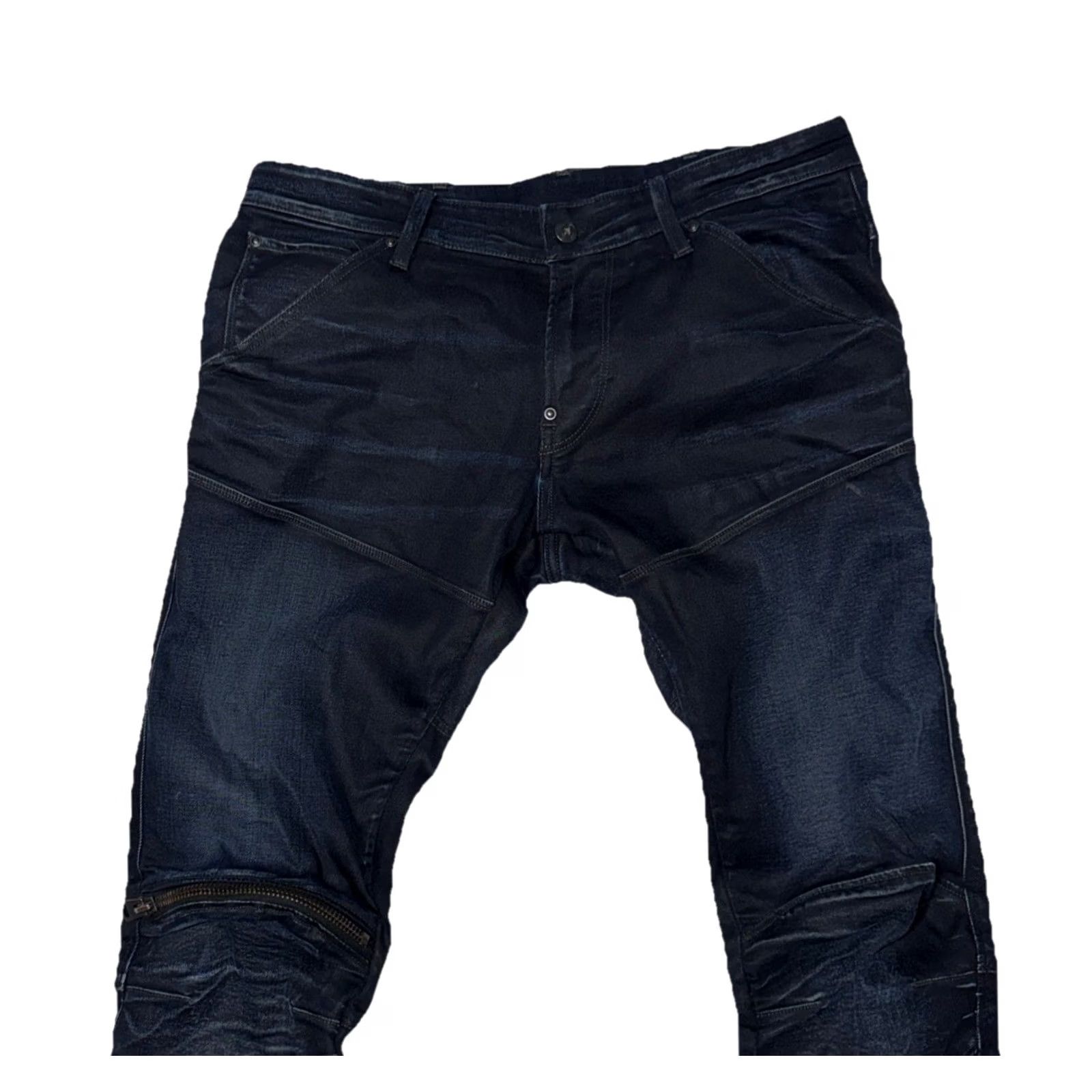 G-Star G-Star Raw Jeans Mens W33 L36 5620 3D Skinny Zip Knee Blue Size US 33 - 3 Thumbnail