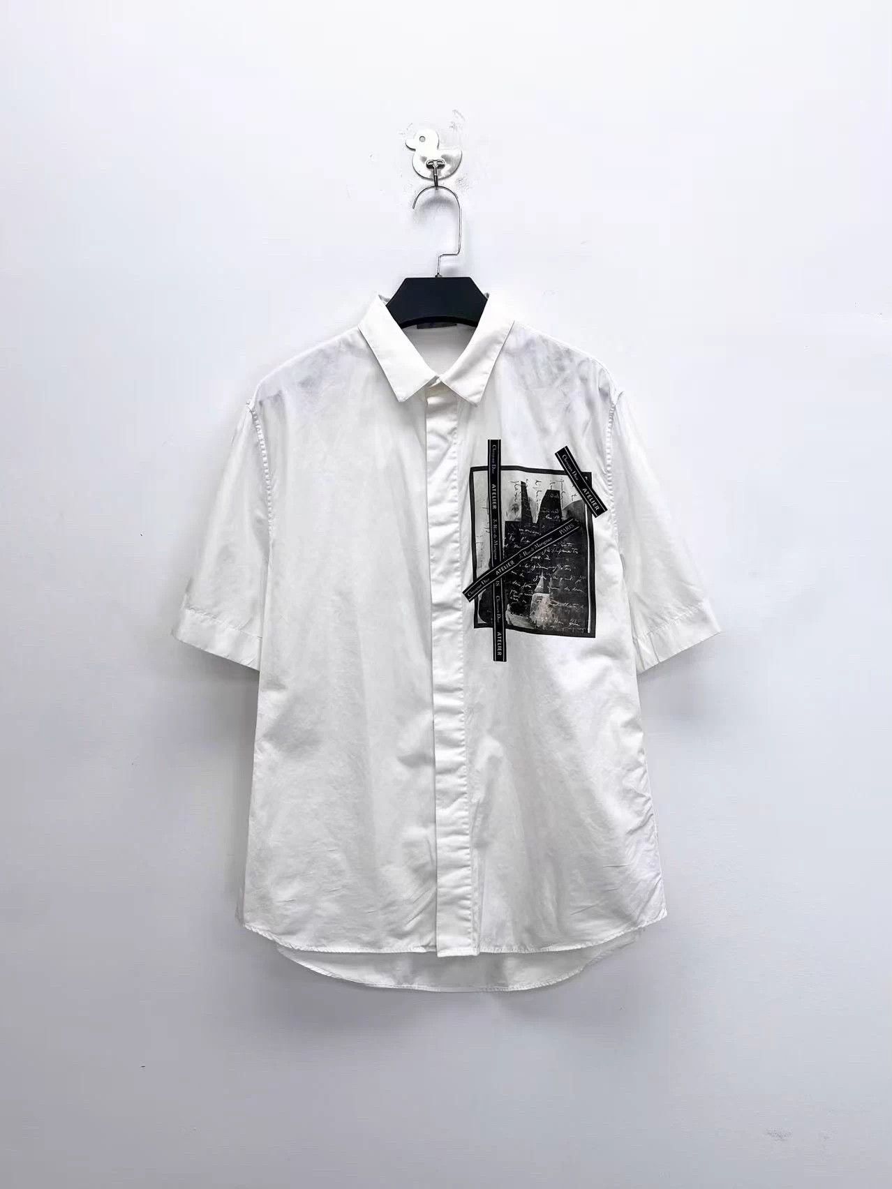 Dior Dior white Love Letter logo short-sleeve shirt jacket unisex Size US XXS / EU 40 - 1 Thumbnail