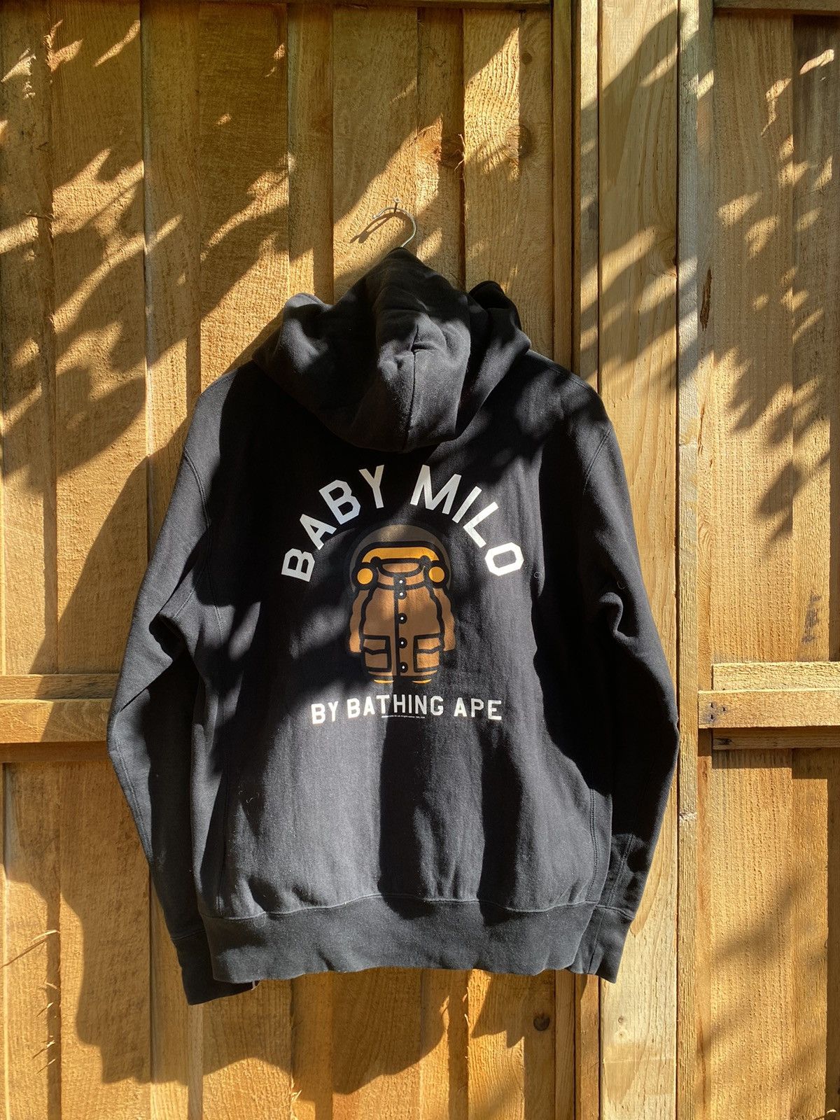 Pre-owned Bape 2008 Baby A Bathing Ape Fullzip Hoodie Medium In Black