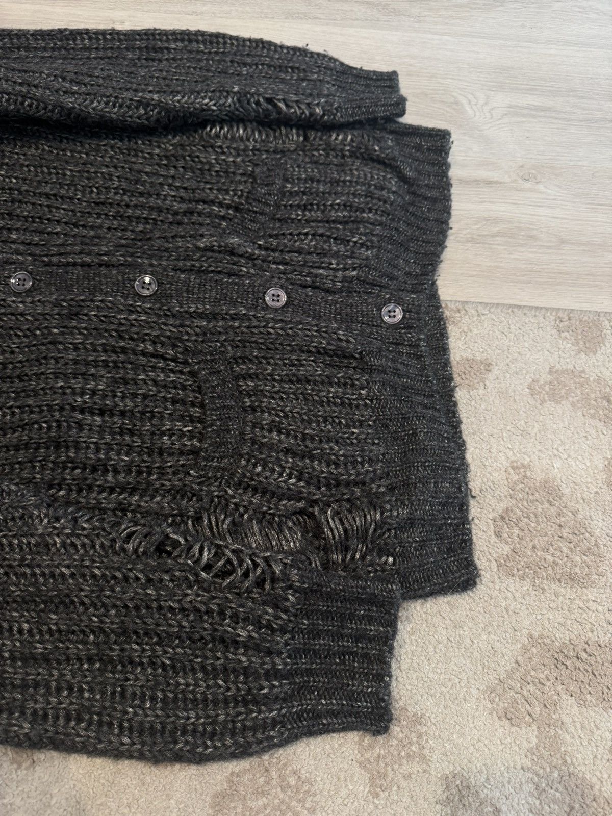 Saint Laurent Paris s/s 2015 distressed wool cardigan!! Size US L / EU 52-54 / 3 - 2 Thumbnail
