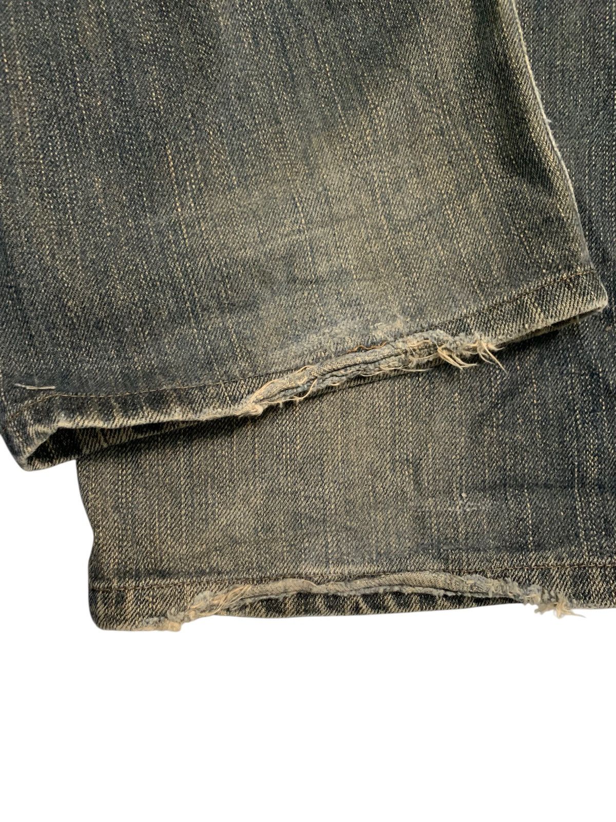 Edwin VINTAGE EDWIN 505z SELVEDGE RUSTY JAPANESE DISTRESSED DENIM Size US 31 - 21 Thumbnail